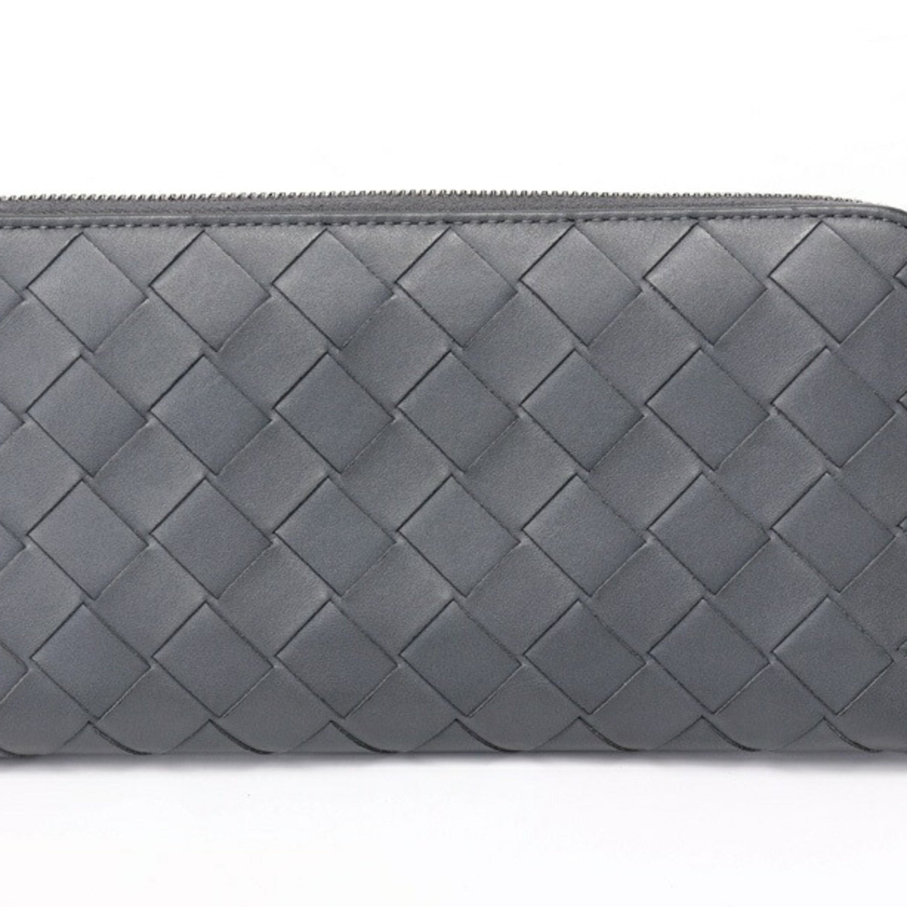 Bottega Veneta Intrecciato Zip Around Wallet Round Leather