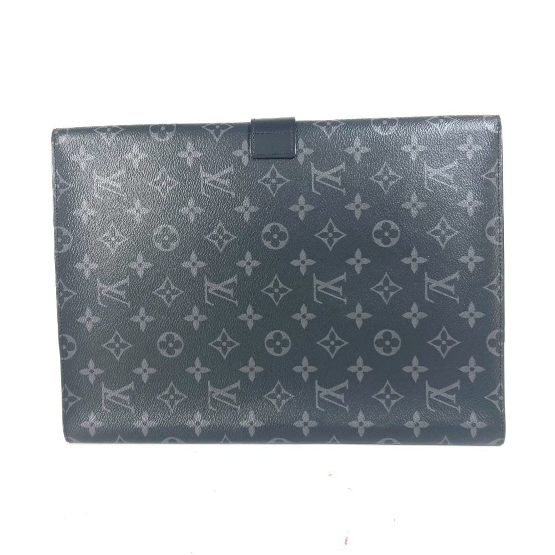Louis Vuitton Monogram Eclipse Porte de Guerlain Frank GM Bag Document Case Clutch Canvas Men's Black