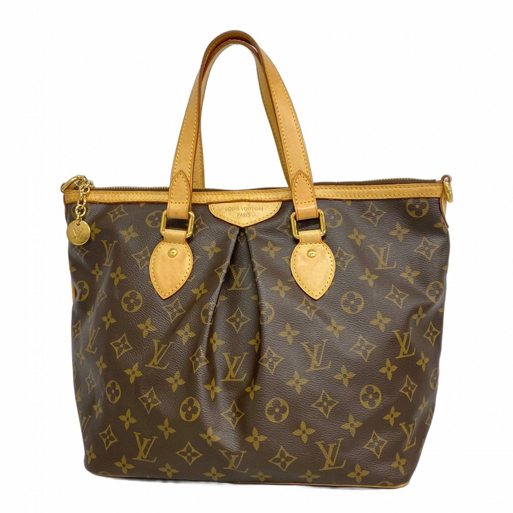 Louis Vuitton Monogram Palermo PM Handbag M40145 Brown Women's