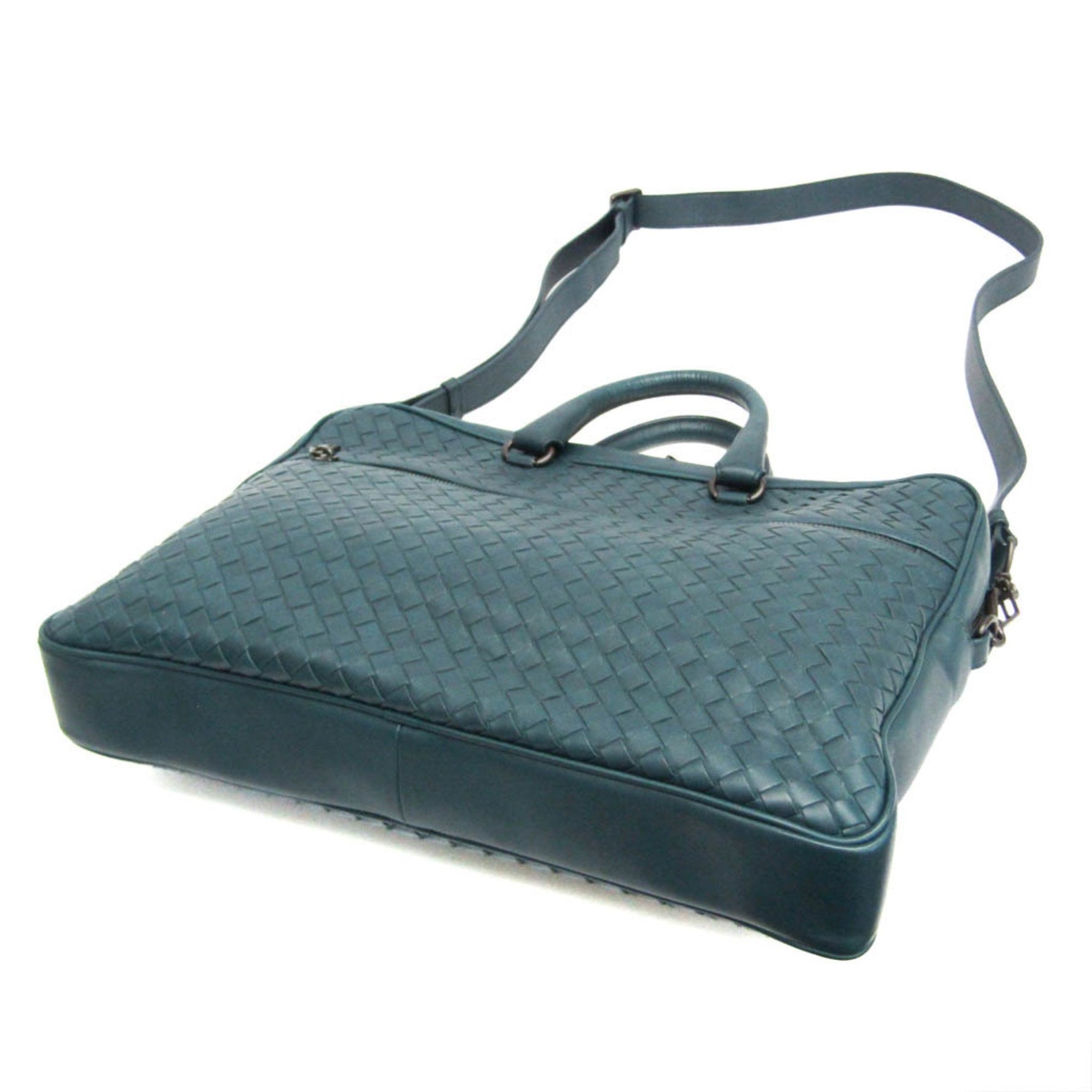 Bottega Veneta Intrecciato Leather Case Dark Green