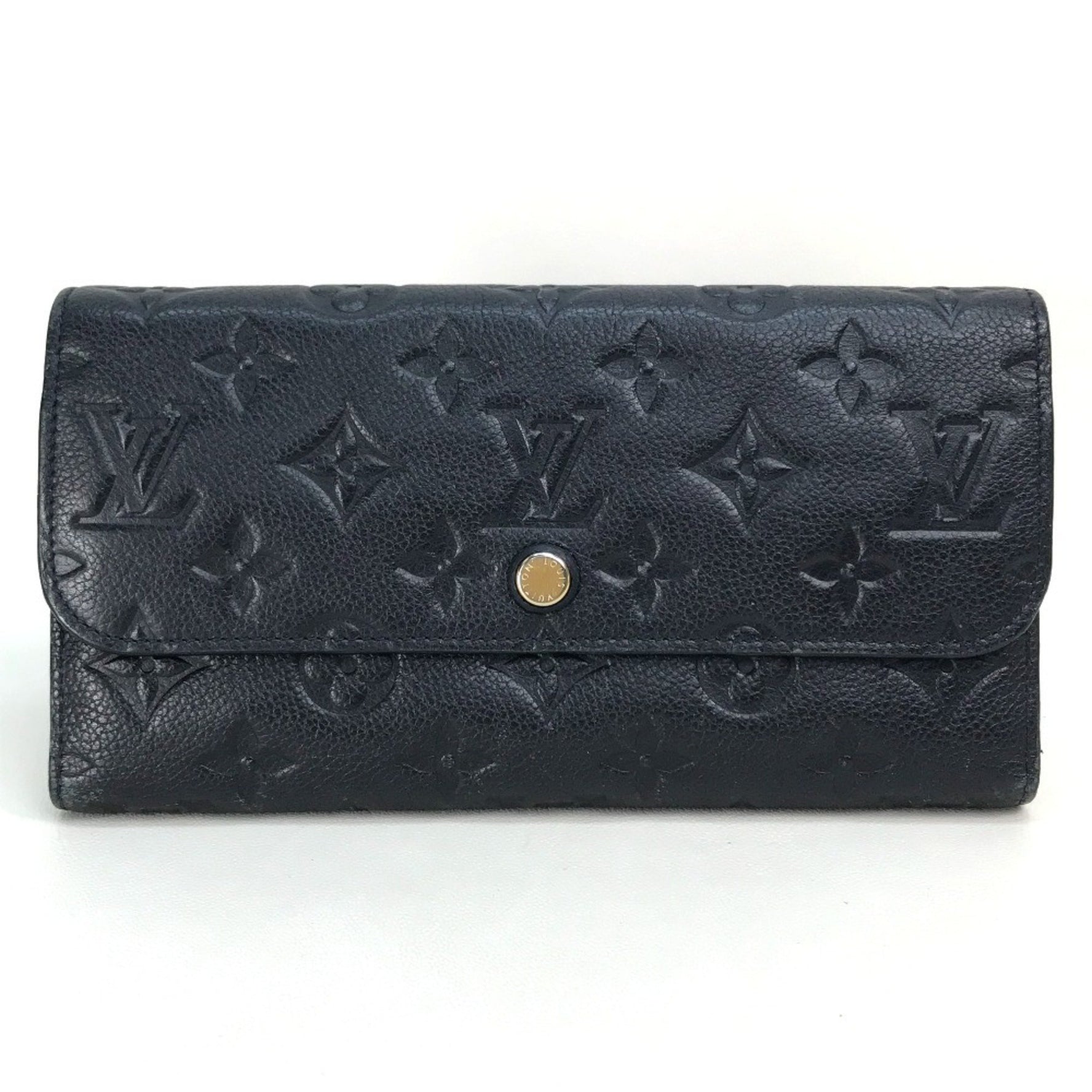 LOUIS VUITTON M60258 Monogram Empreinte Portefeuille Virtuose Long Wallet Leather Women's Infini Navy