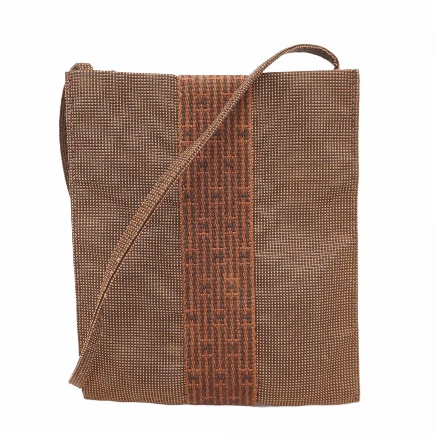 Hermes Hermès Air Line Pochette Shoulder Bag, Canvas, Brown, Women's