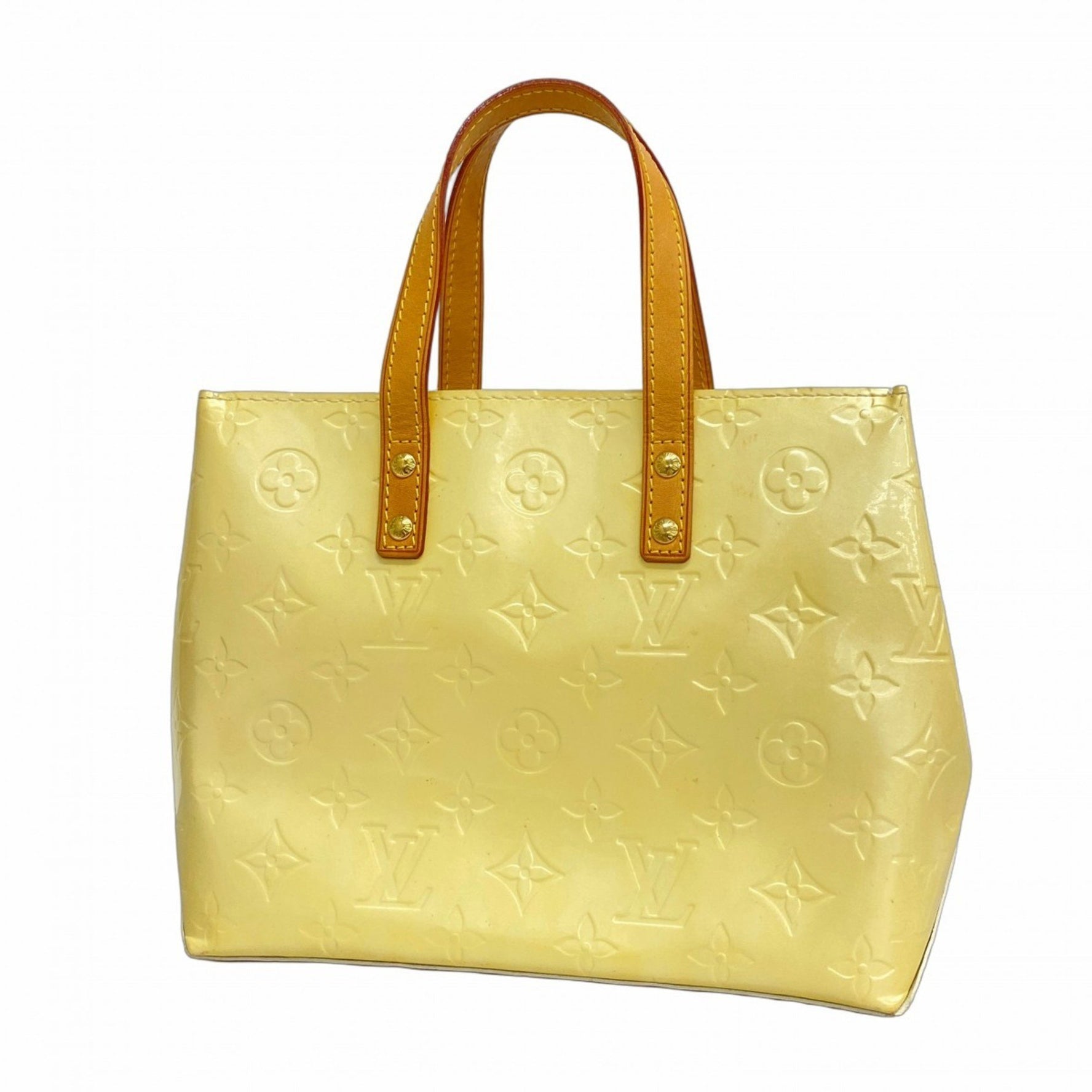 Louis Vuitton Vernis Reed PM Handbag M91336 Pearl Women's