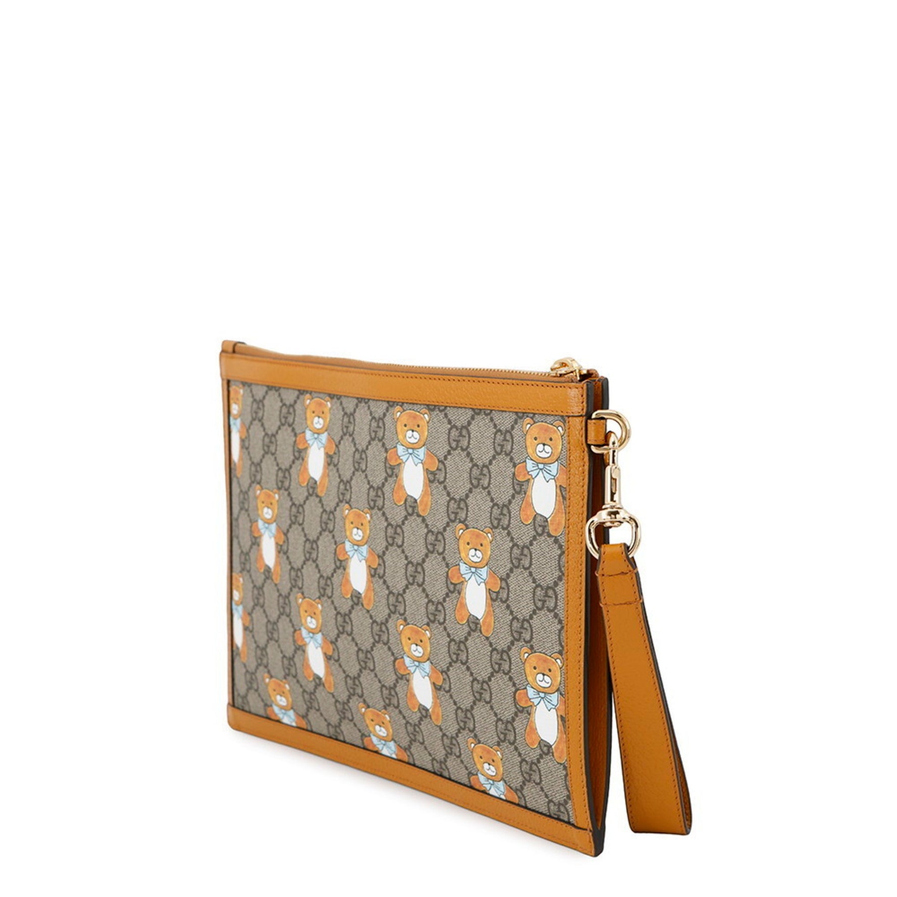 Gucci clutch bag, KAI x teddy bear GG Supreme pouch second bag