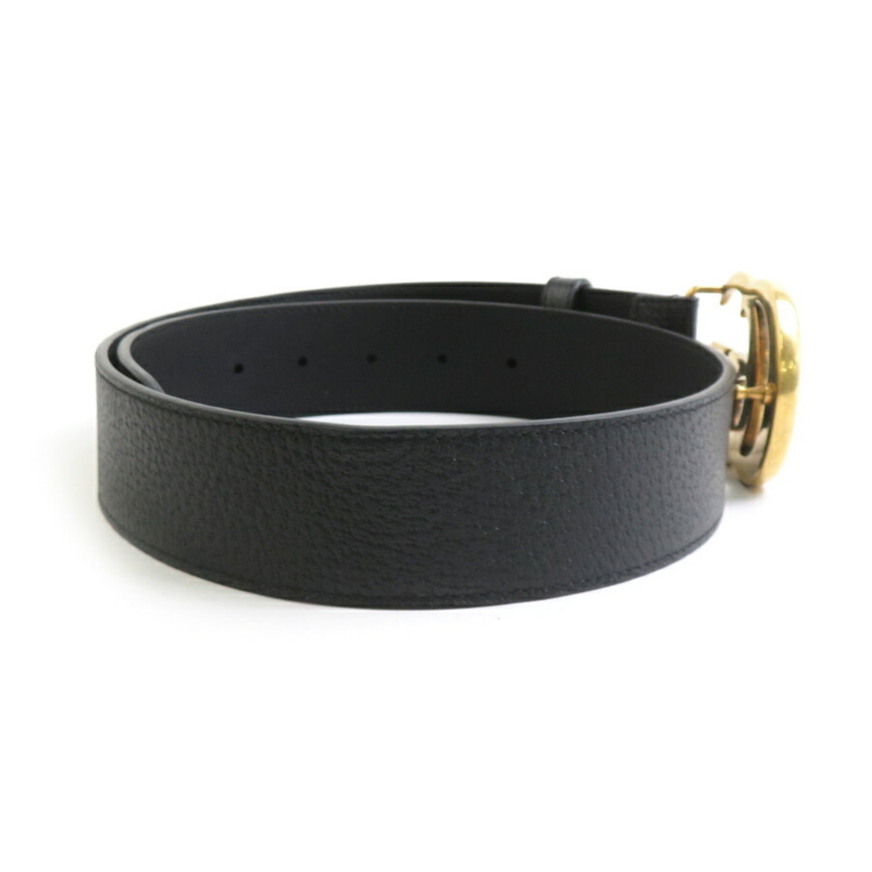 GUCCI GG Marmont Belt Leather Metal Gold
