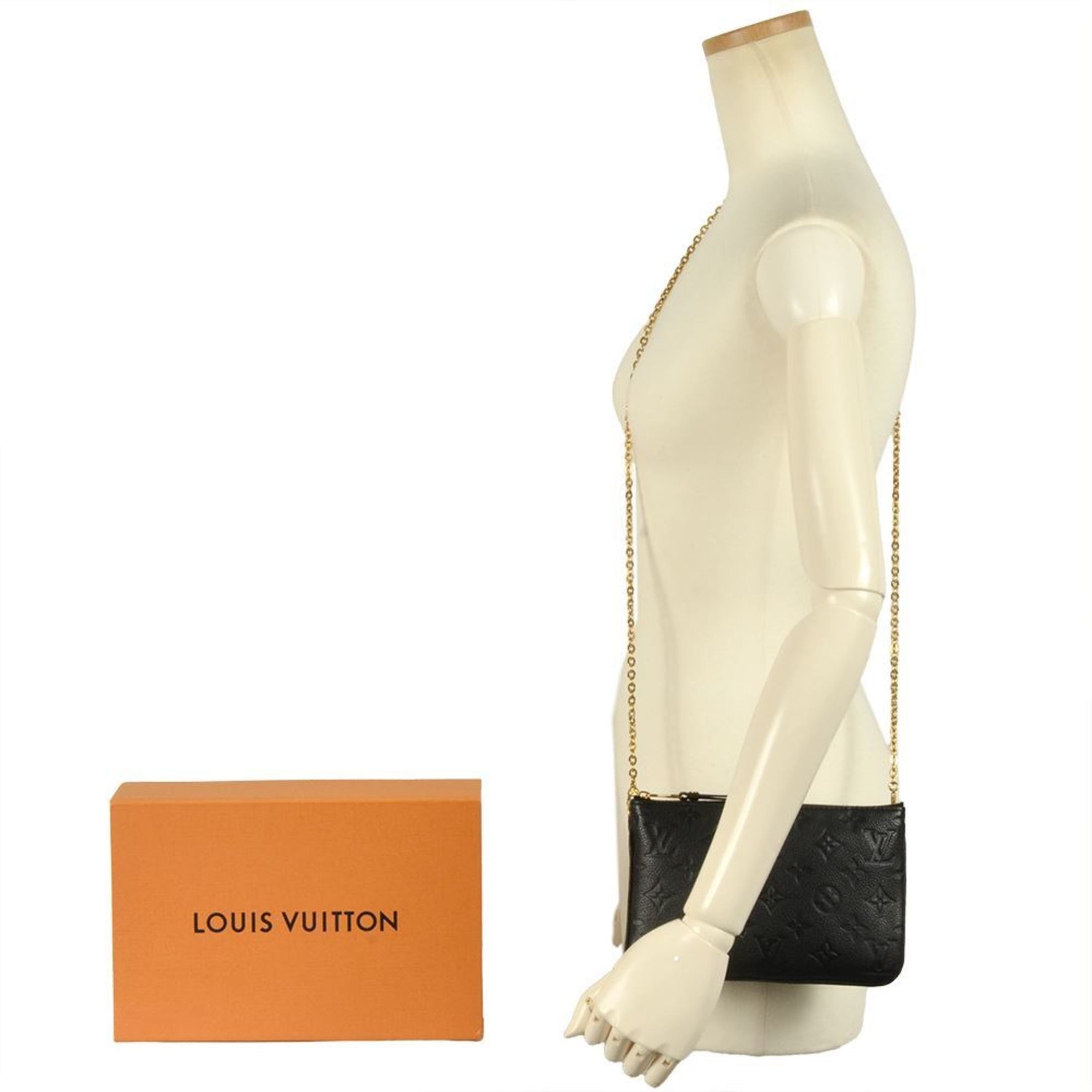 Louis Vuitton Pochette Double Zip Shoulder Bag Monogram Empreinte RFID