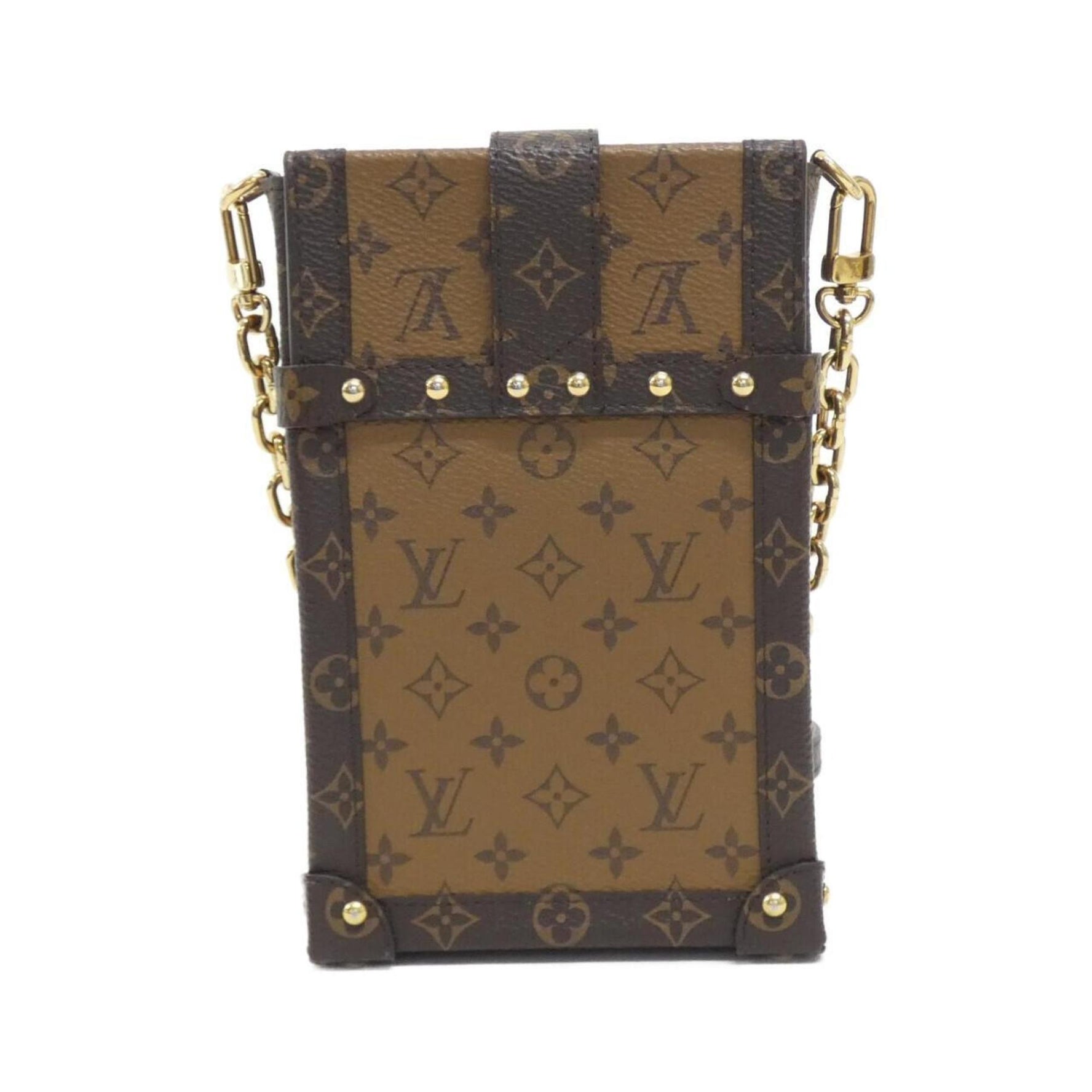 Louis Vuitton Monogram Reverse Pochette Trunk Vertical Handbag