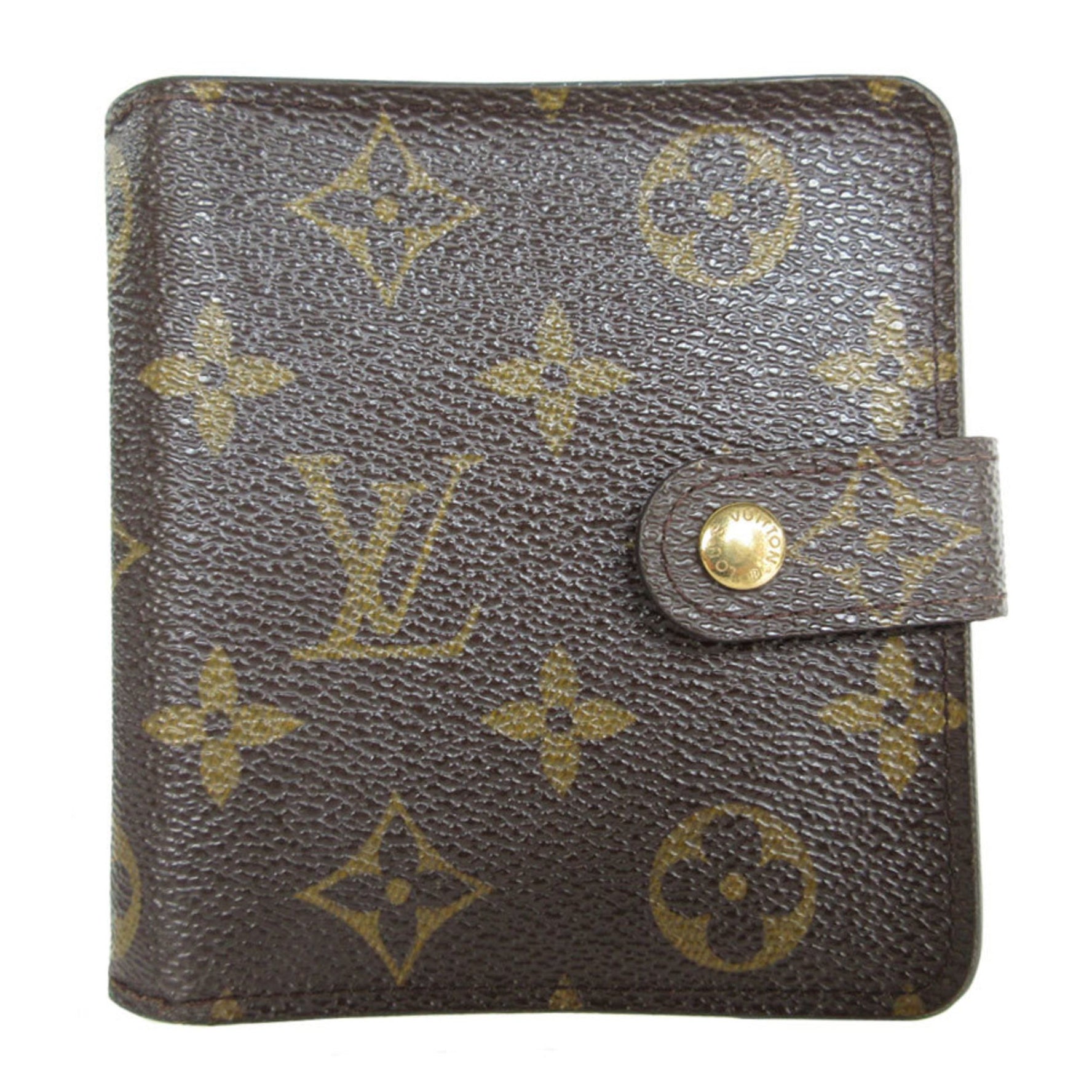 Louis Vuitton Bi-fold wallet Monogram Compact Zip canvas Gold