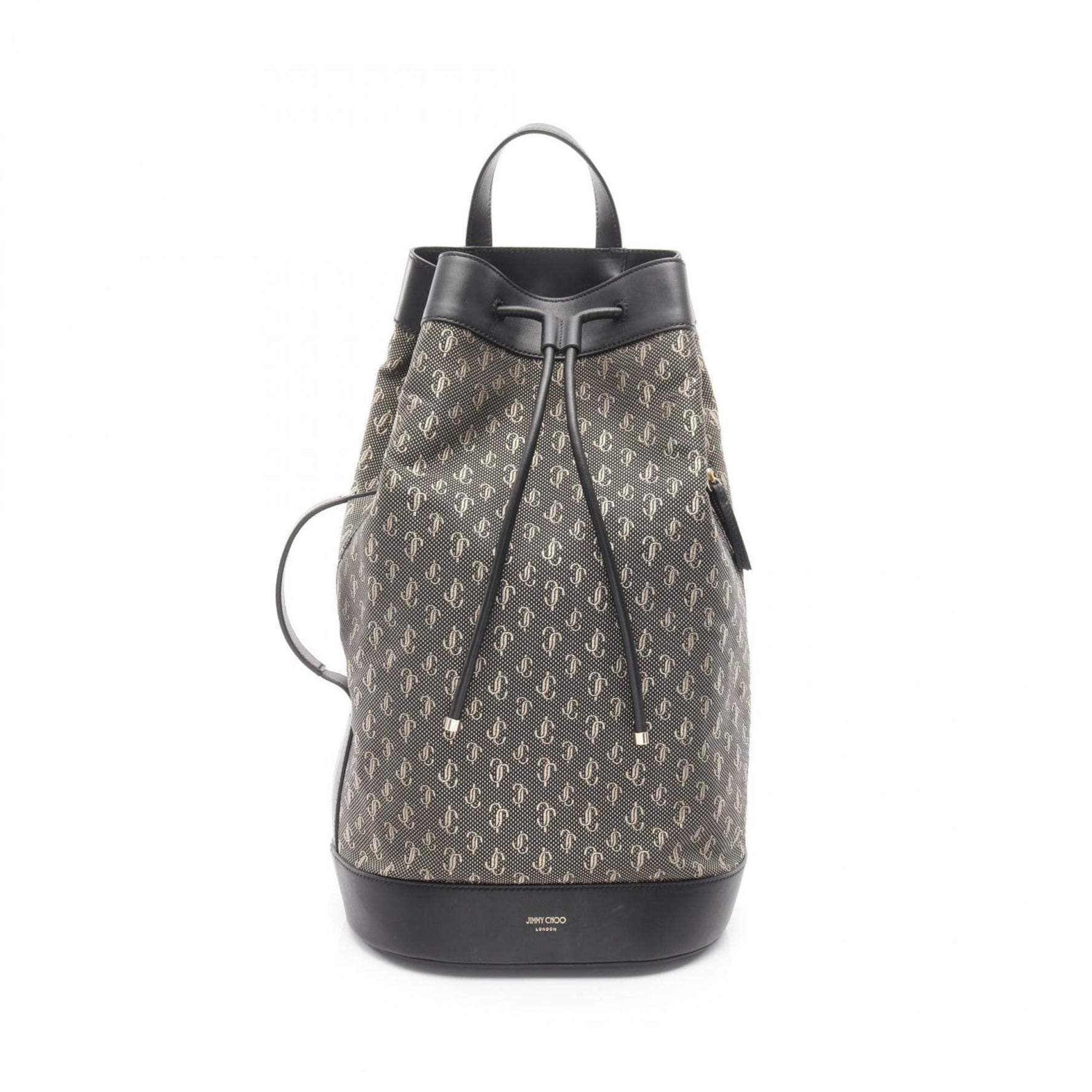 JIMMY CHOO EVAN BACKPACK RAU Rucksack Bag Leather Nylon Canvas Men's