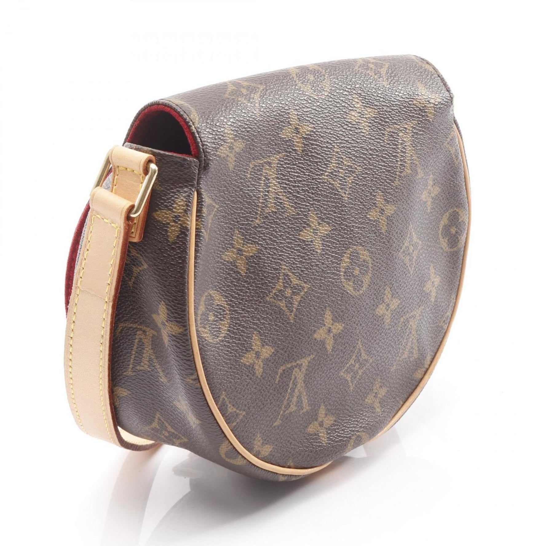 Louis Vuitton Tan Blanc Shoulder Bag, Coated Canvas and Leather, Monogram, Brown