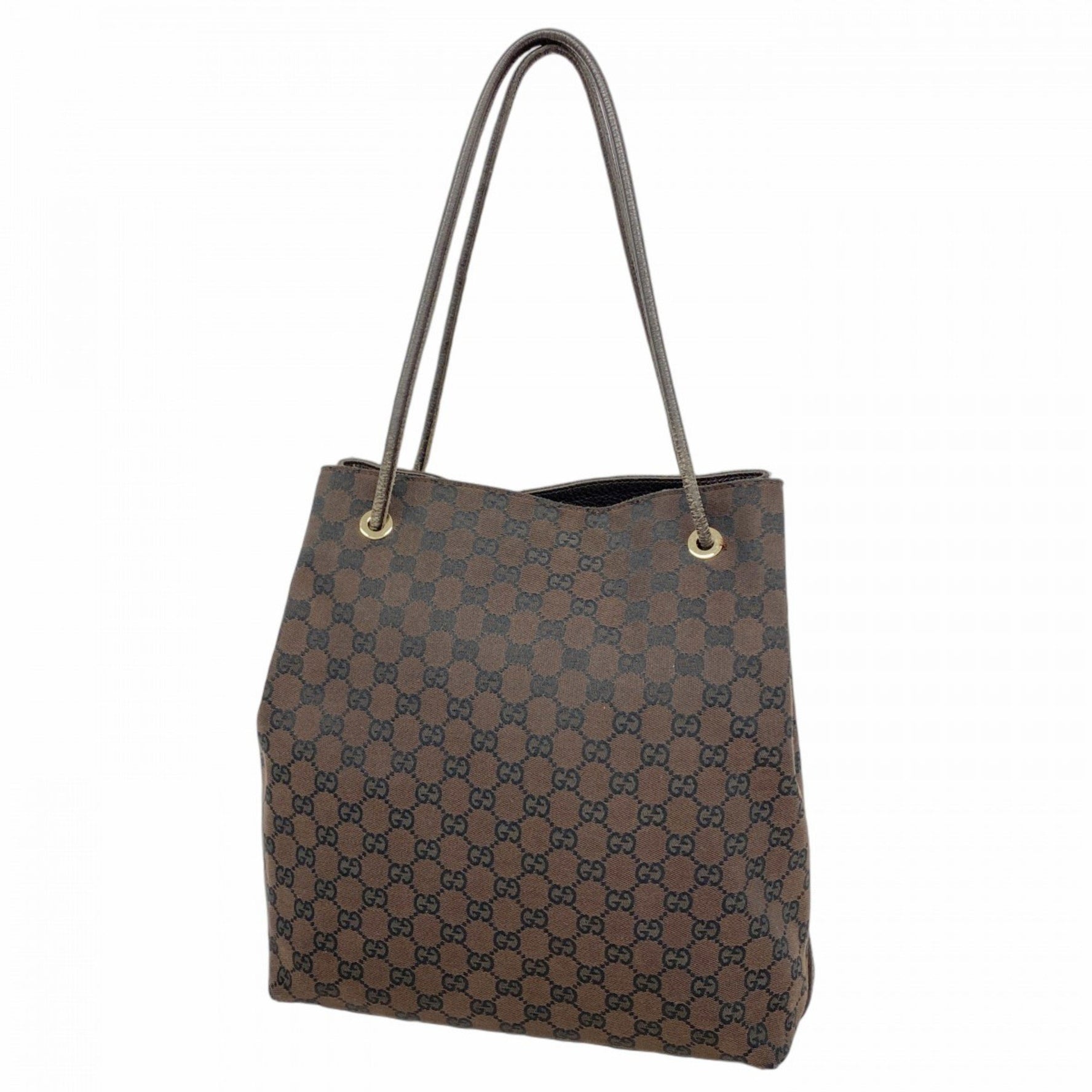 Gucci GG Canvas Tote Bag Brown Women's