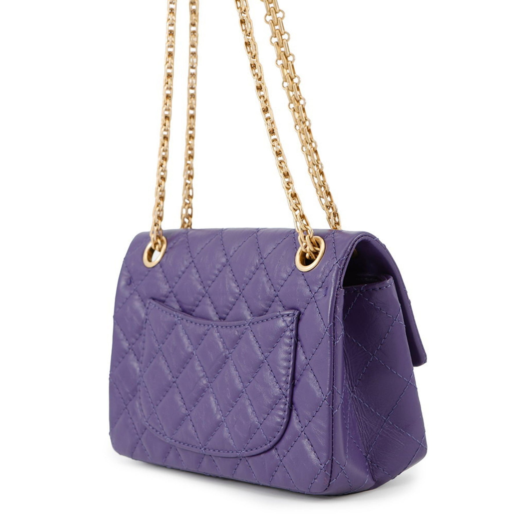 CHANEL Chain Shoulder Bag Matelasse 2.55 Mini Aged Calfskin Leather