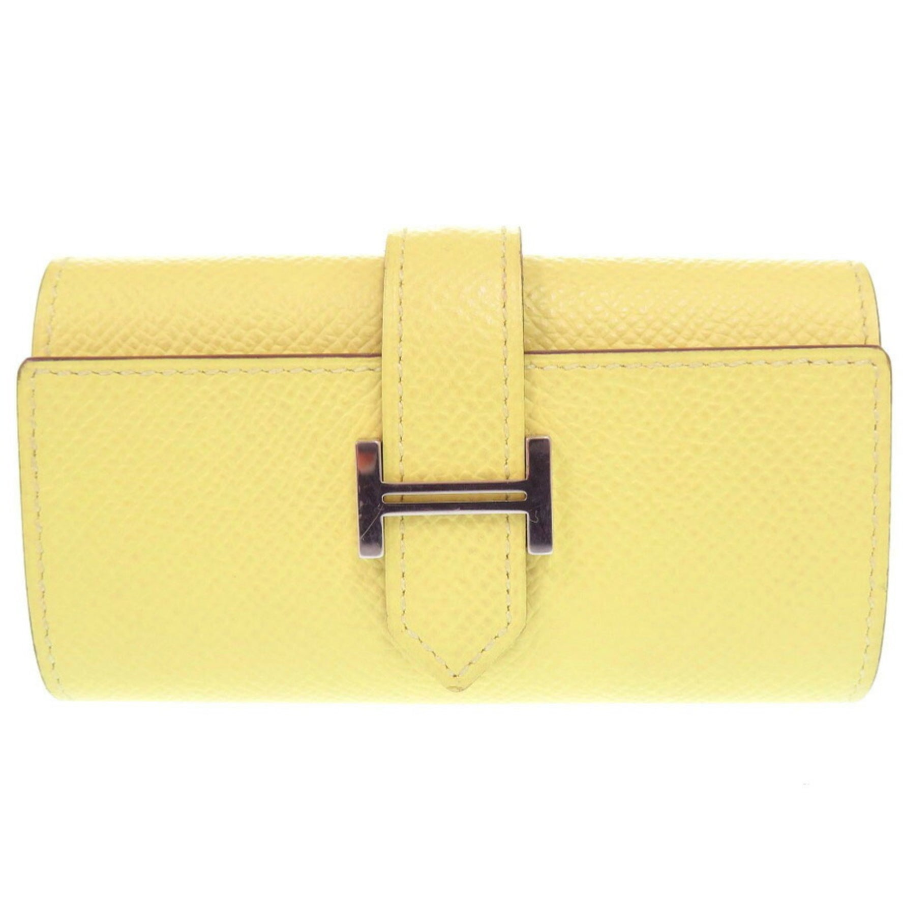 Hermes Bearn key case, Epsom leather, Jaune Poussin, R stamp (made in 2014)