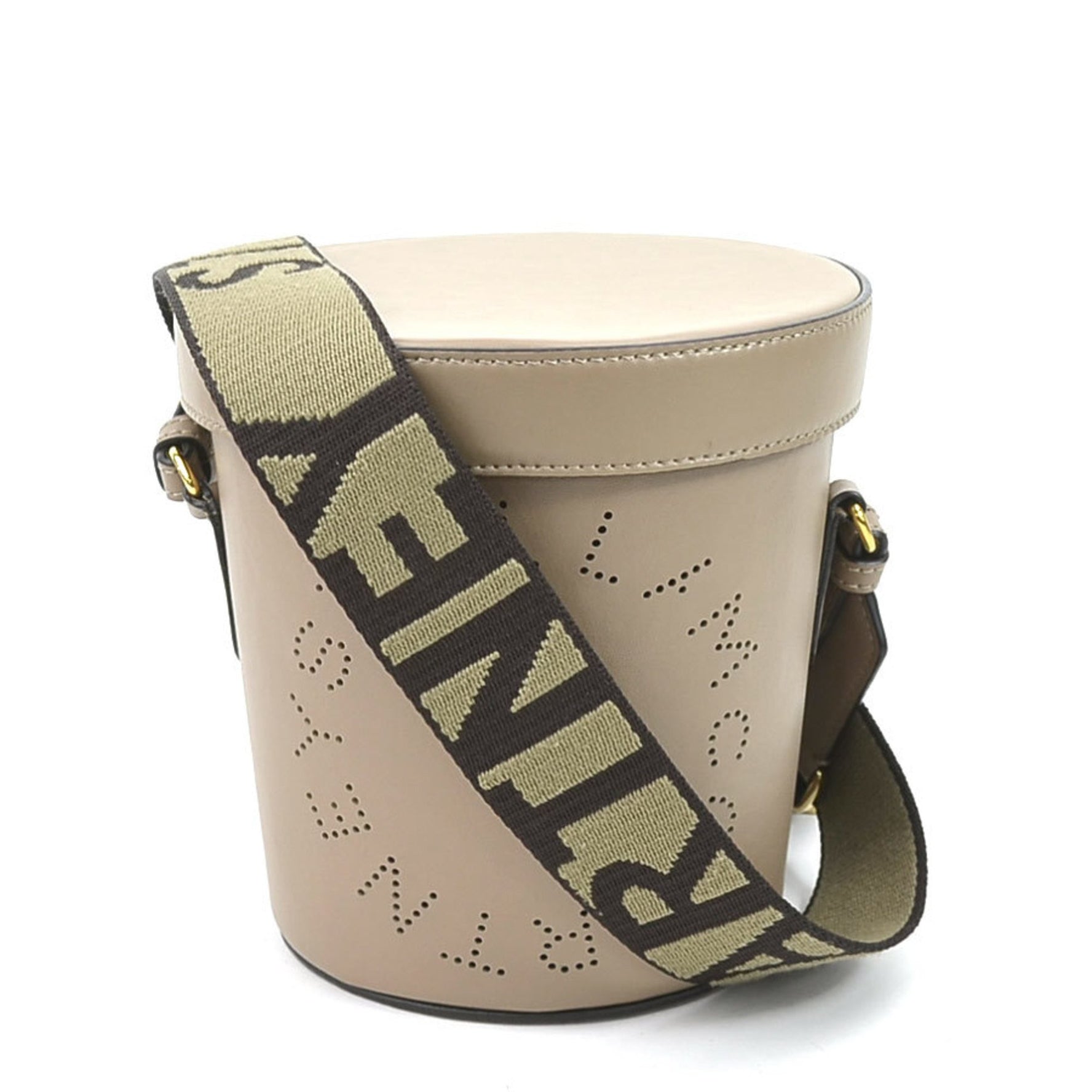Stella McCartney Crossbody Shoulder Bag Synthetic Leather Greige