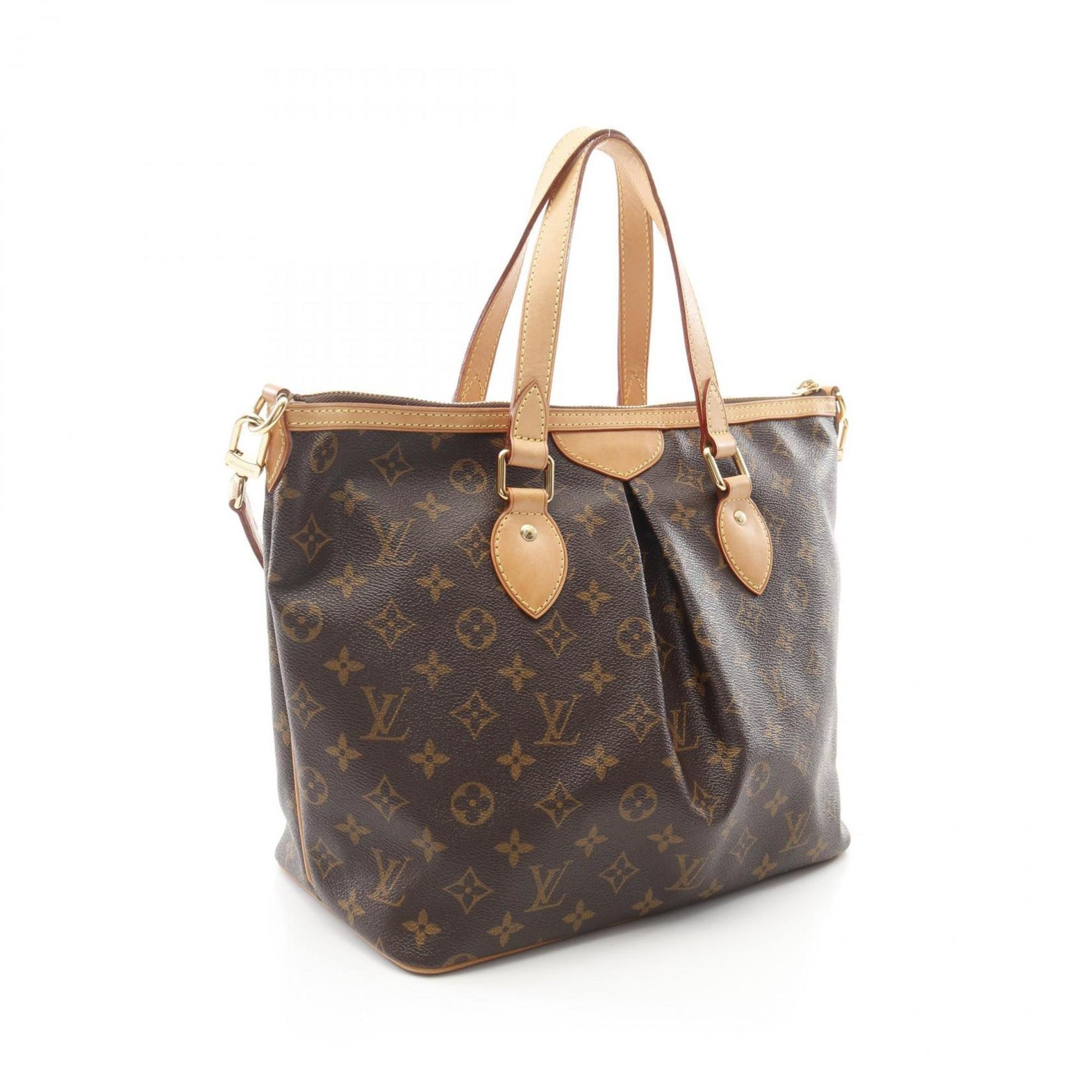 Louis Vuitton Palermo PM Monogram Handbag, Coated Canvas and Leather, Brown
