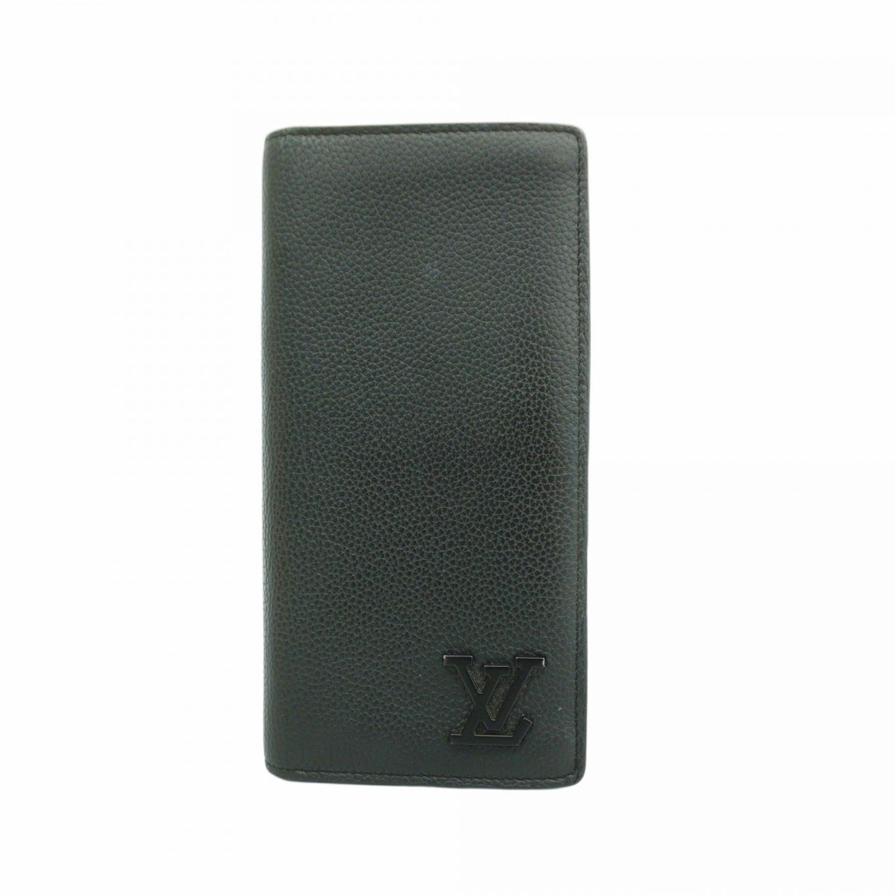 Louis Vuitton Long Wallet LV Aerogramme Portefeuille Brazza M69980 Black Men's