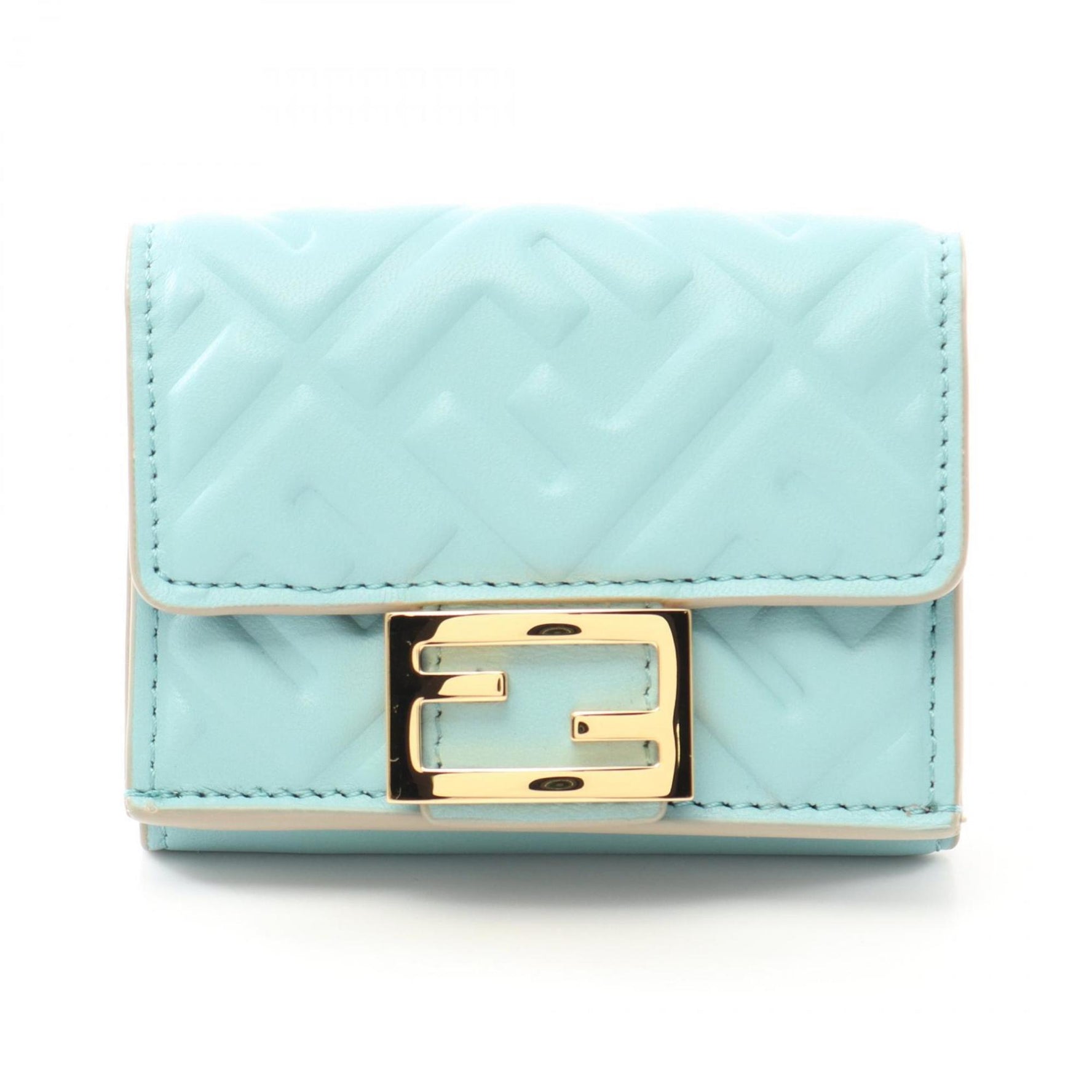FENDI Baguette Tri-fold Wallet Leather