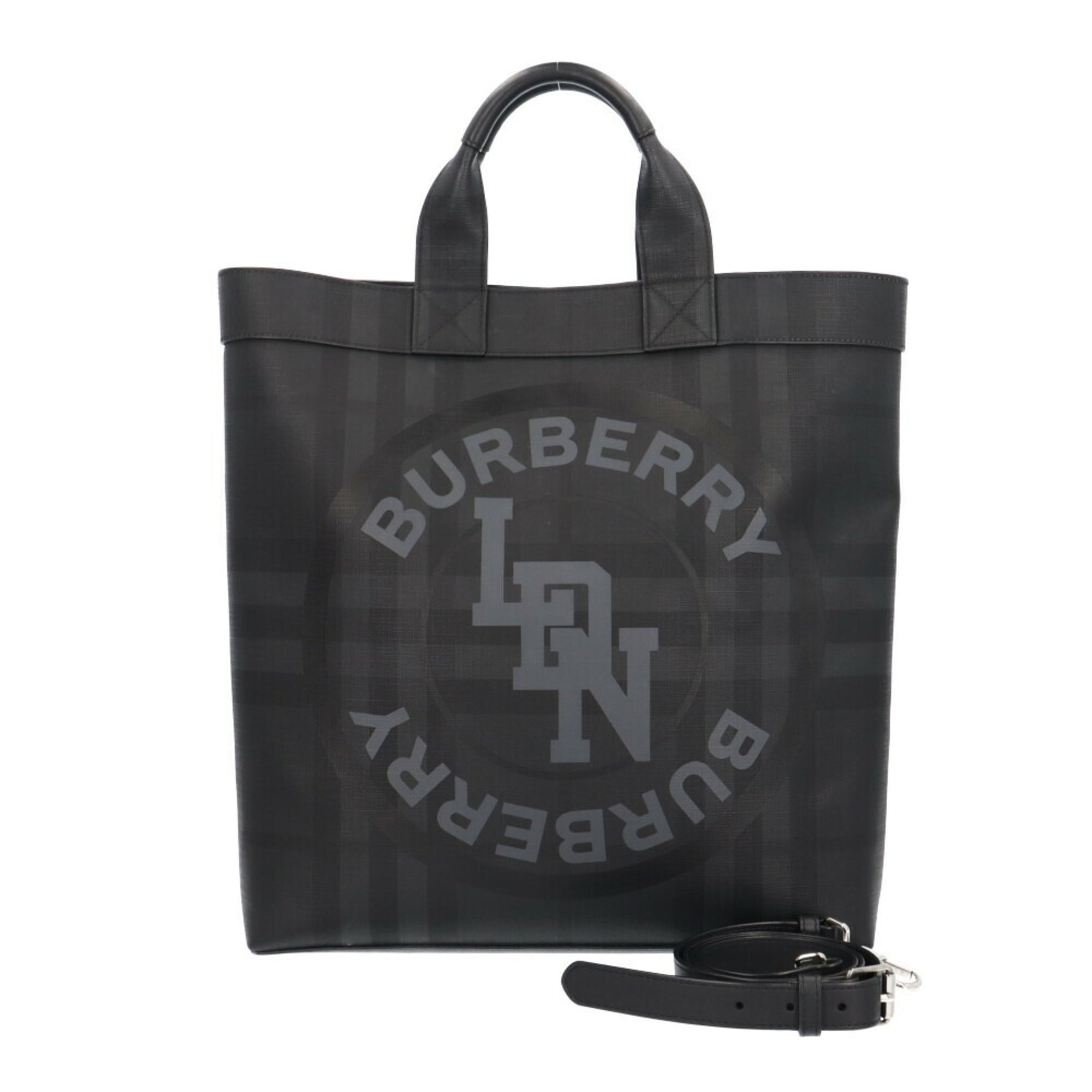 Burberry London Tech LDN Shoulder Bag PVC Grey