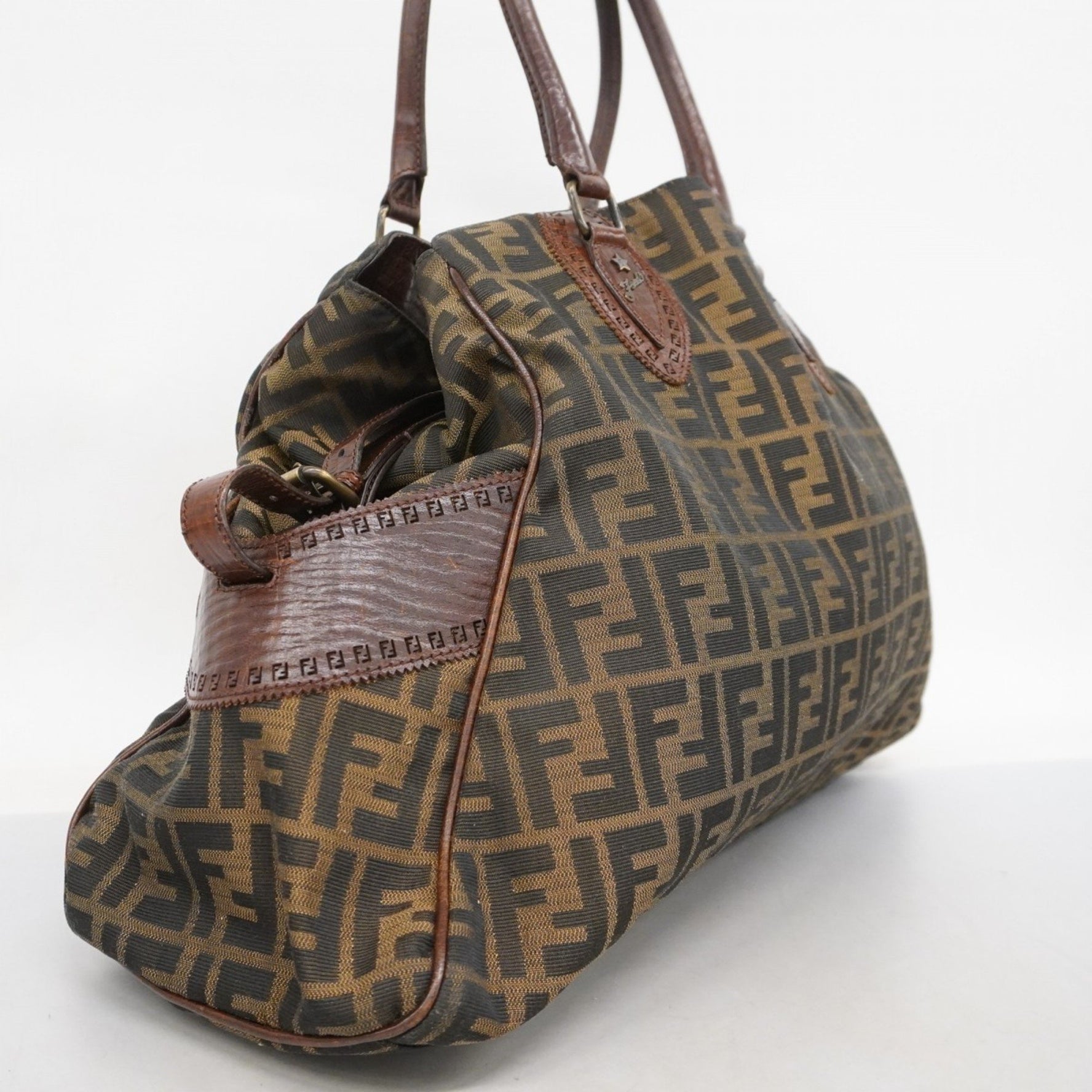 Fendi Zucca nylon canvas handbag in