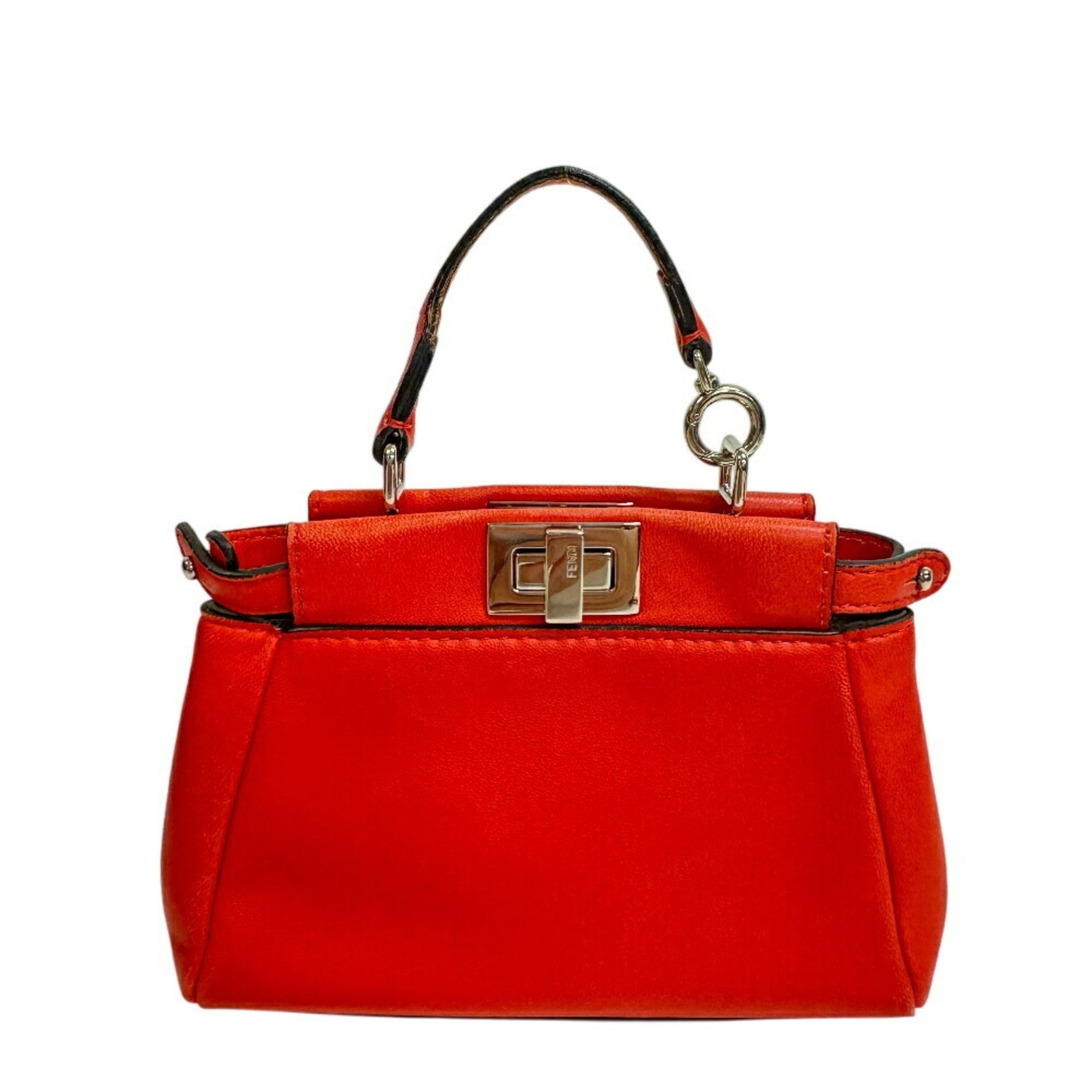 FENDI Micro Peekaboo Handbag Red