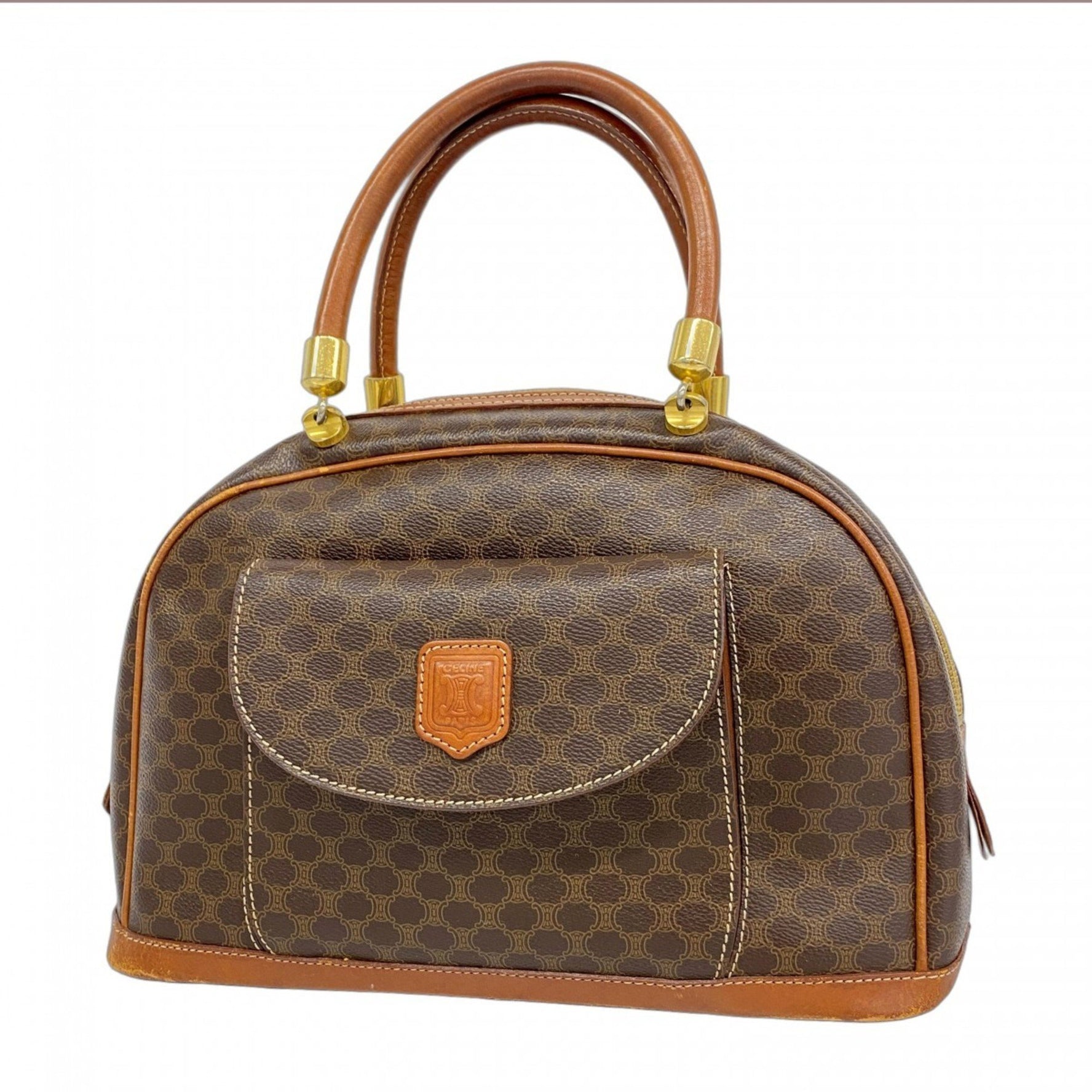 Celine Must Handbag Brown Women's