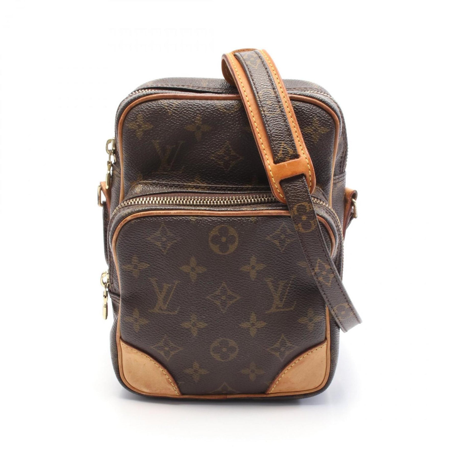 Louis Vuitton Amazon Shoulder Bag Coated Canvas Leather Monogram