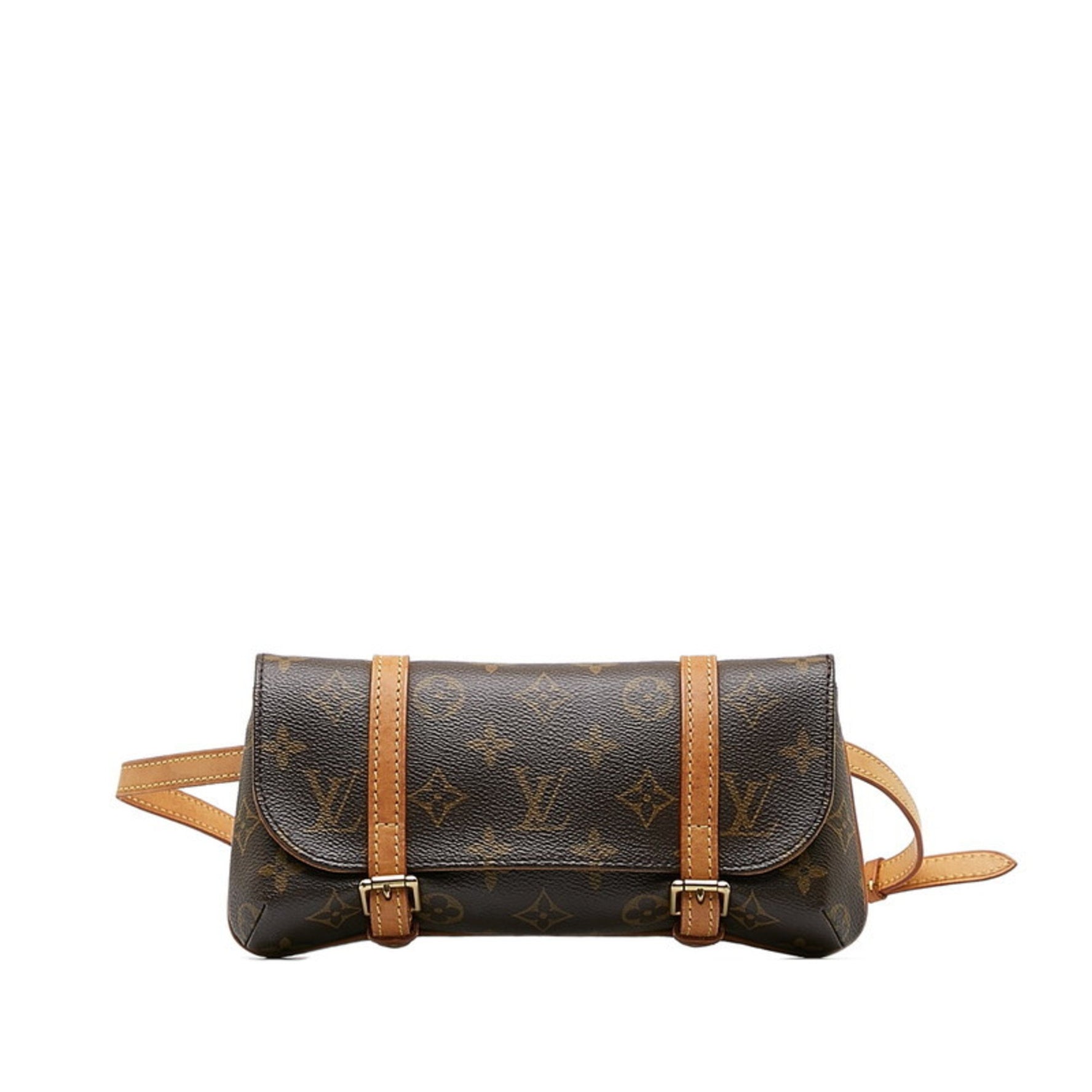 Louis Vuitton Monogram Pochette Marel Waist Bag Body M51159 Brown PVC Leather Women's LOUIS VUITTON