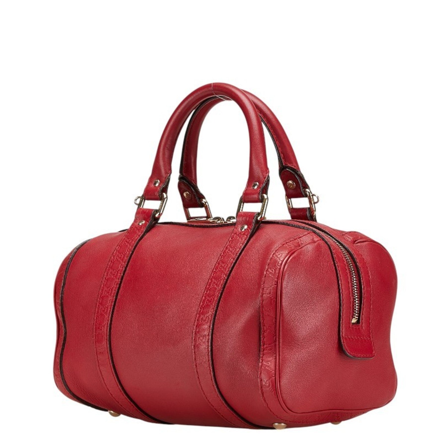 Gucci Micro Guccissima Handbag/Shoulder Bag Red Leather