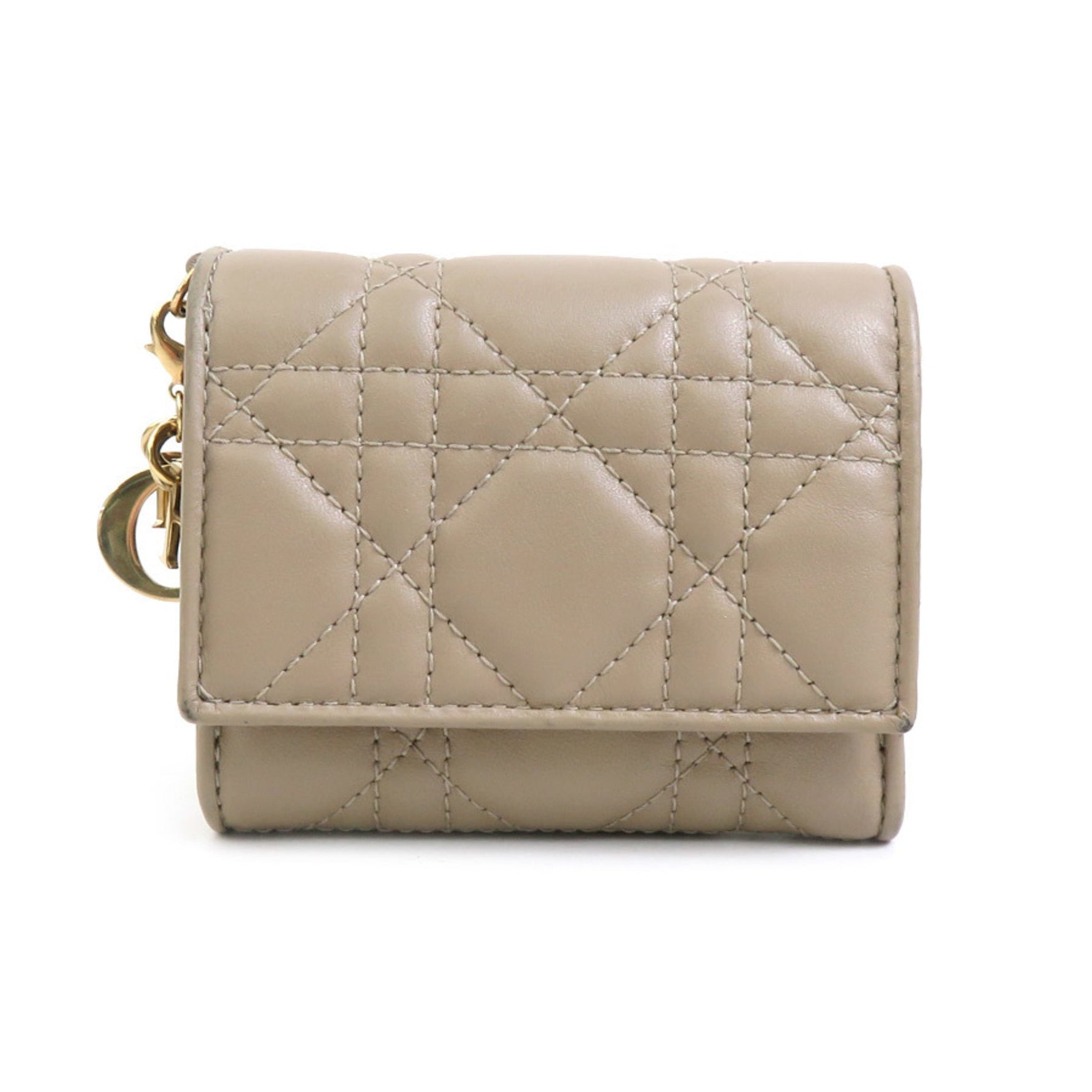 Christian Dior Tri-fold Wallet Leather