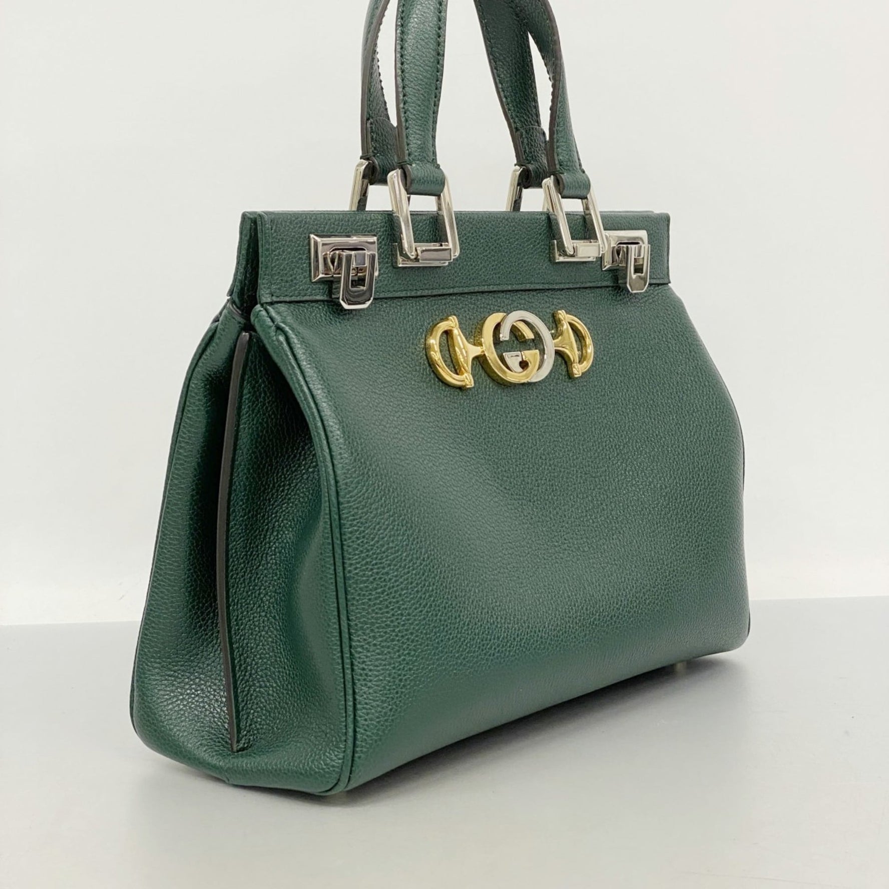 Gucci Zumi handbag leather, and gold, bag