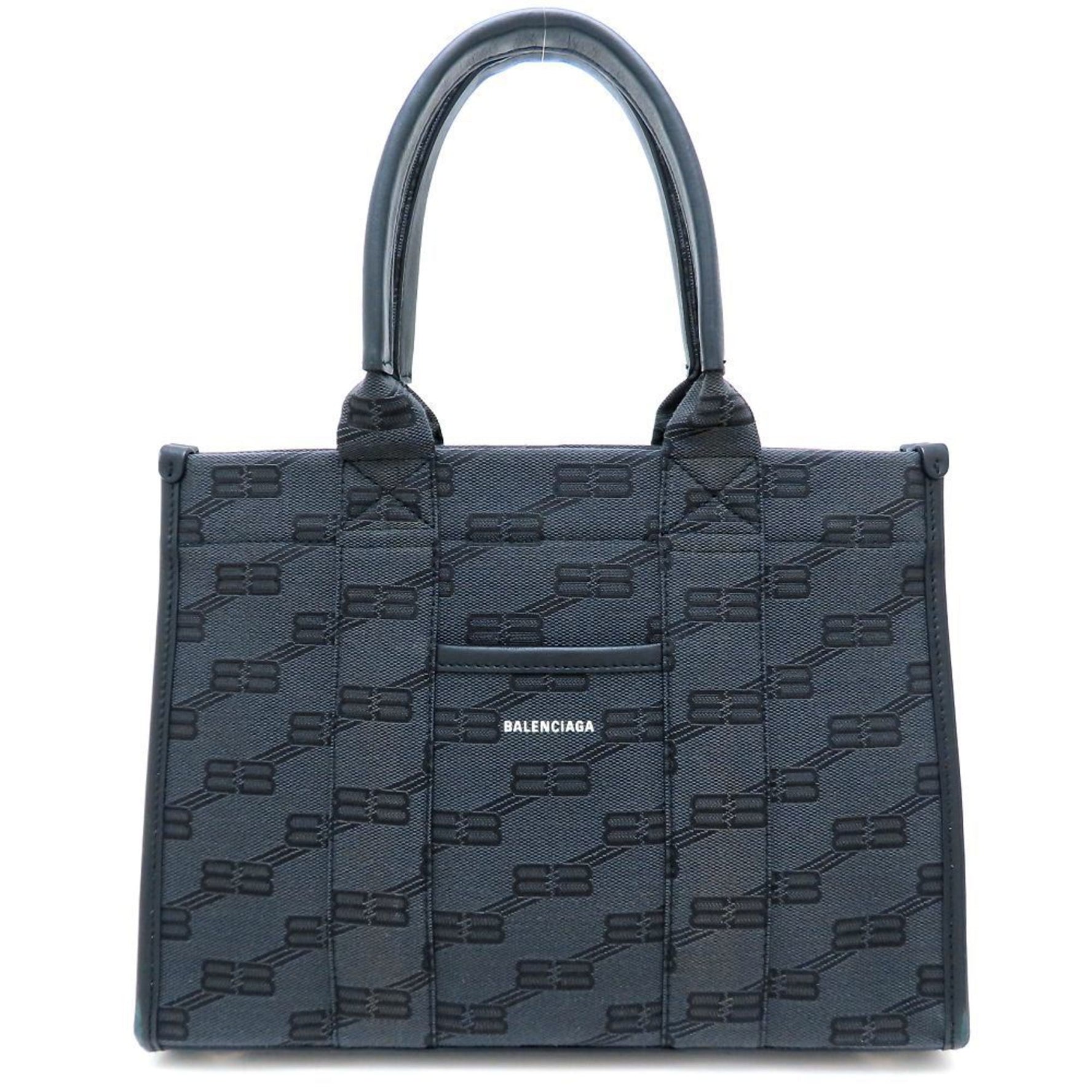 BALENCIAGA Hardwear Tote Bag in Canvas and Leather