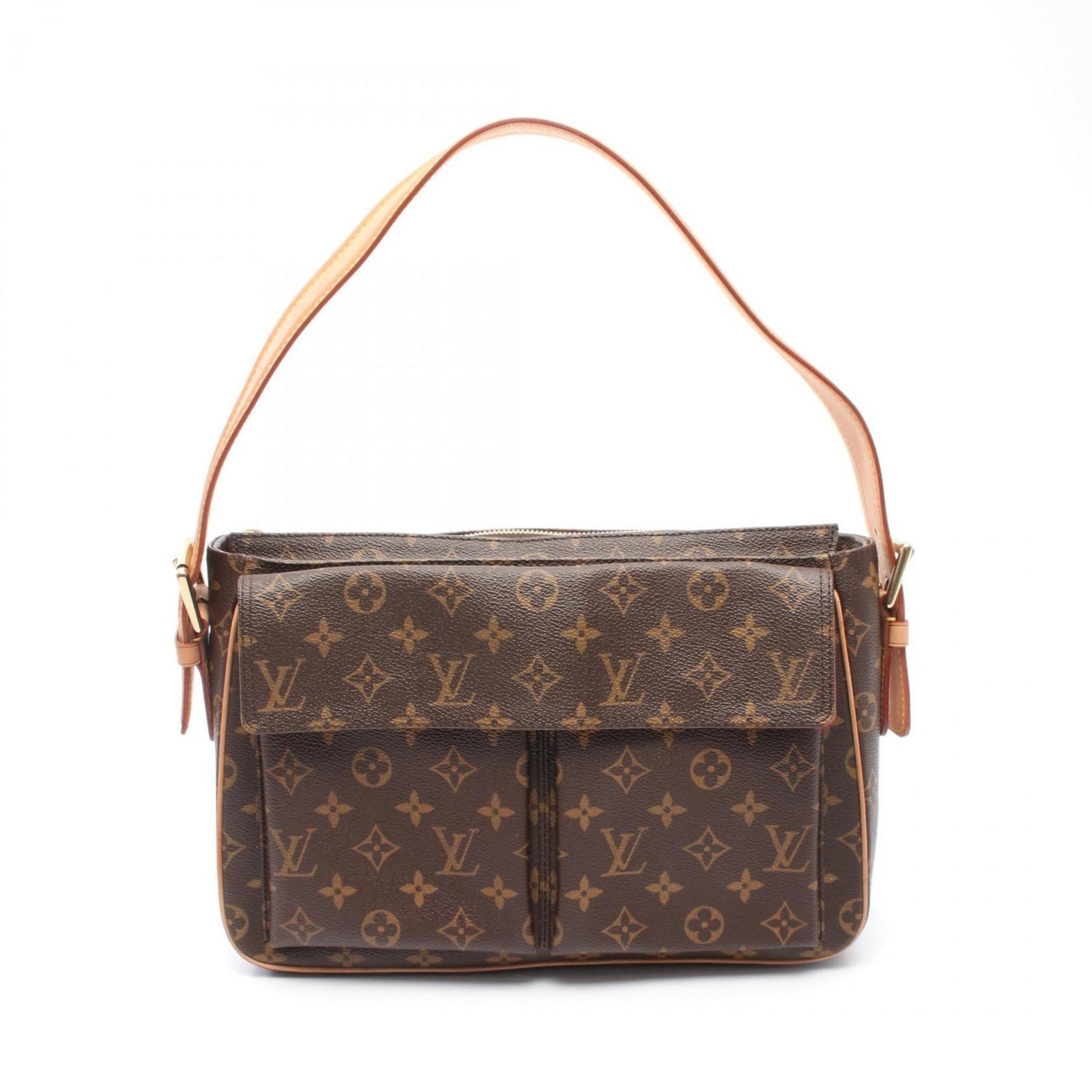 Louis Vuitton Viva Cite GM Monogram Shoulder Bag Coated Canvas Leather