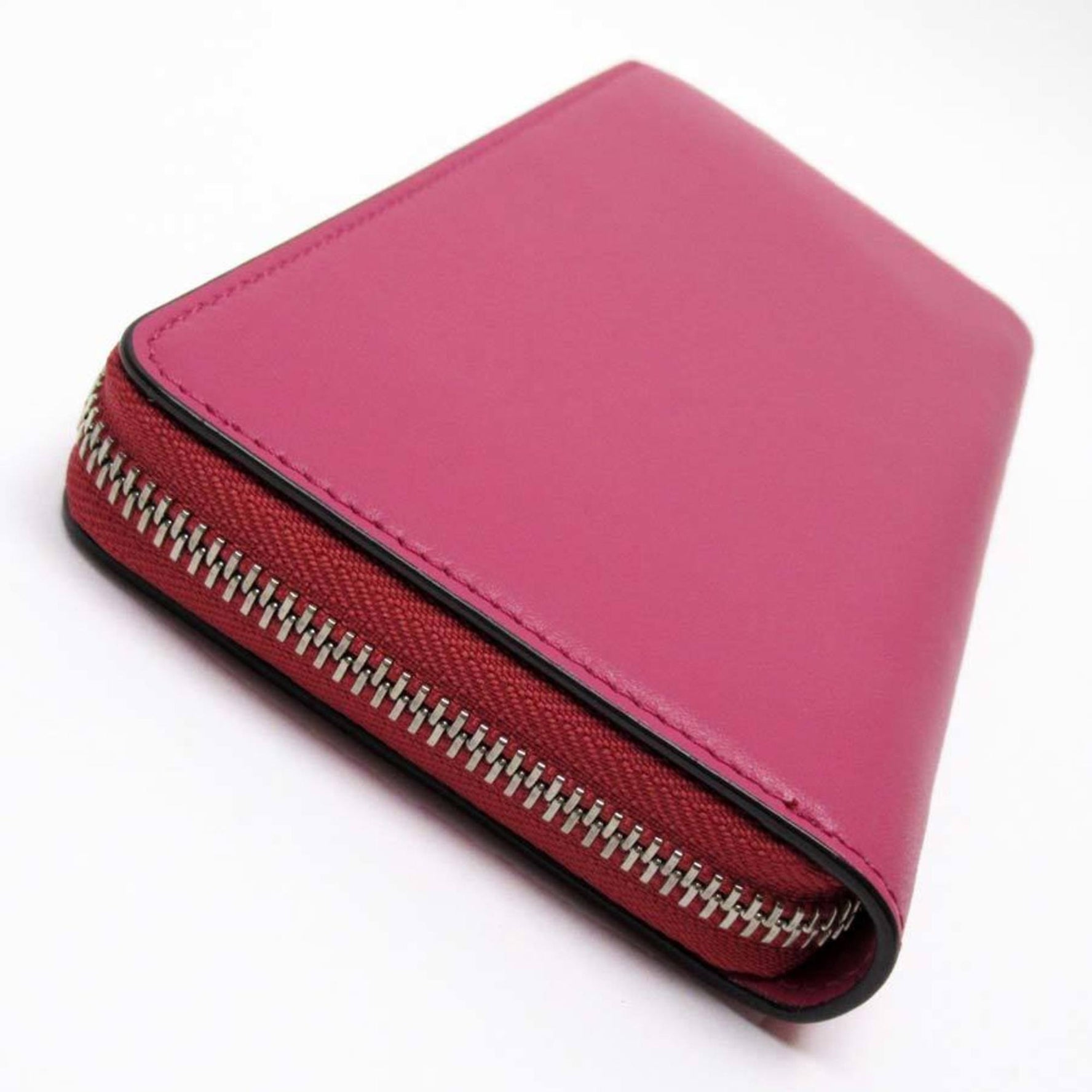 Jimmy Choo Round Purse Pink Silver Leather