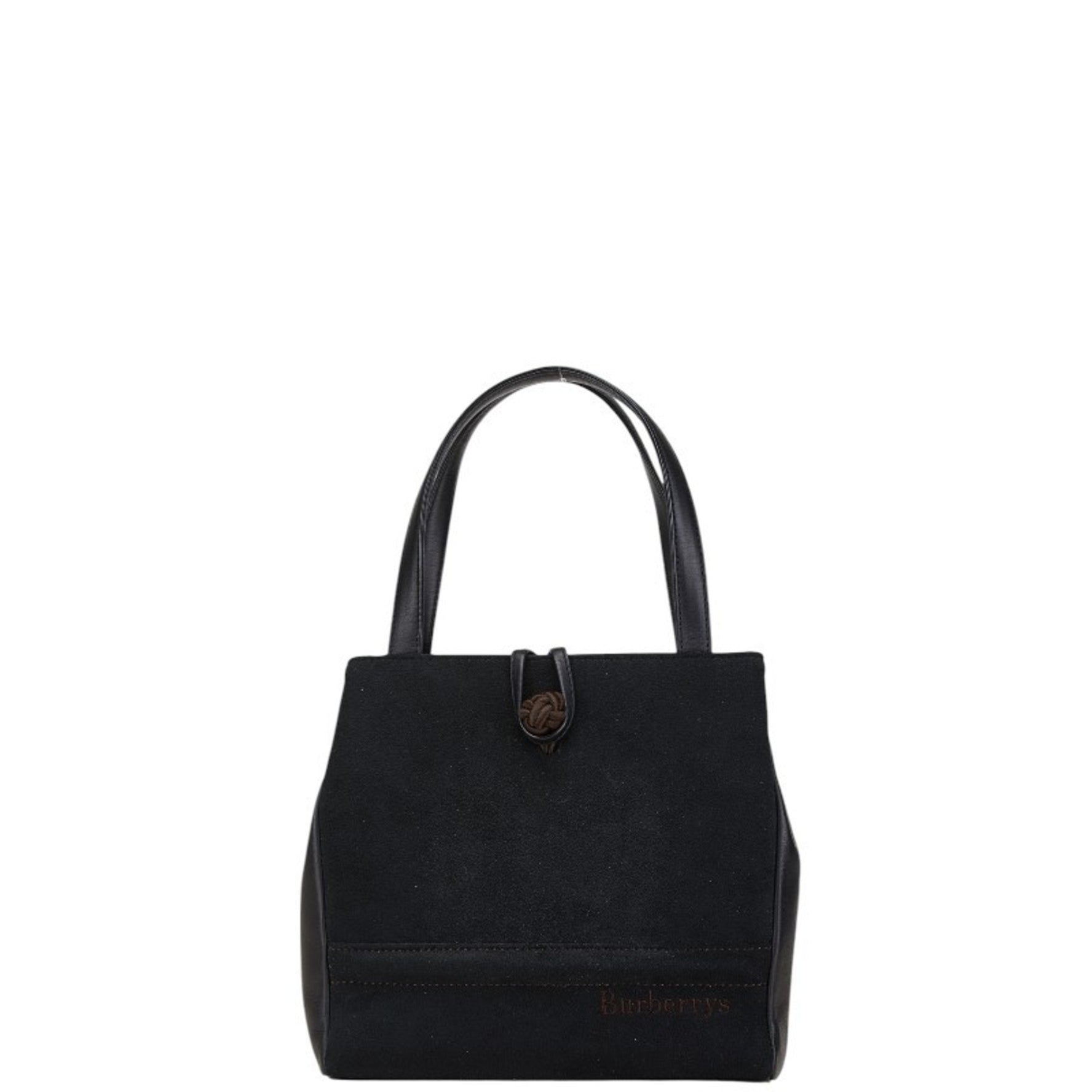 Burberry Nova Check Shadow Horse Handbag in Black, Brown Leather and Suede