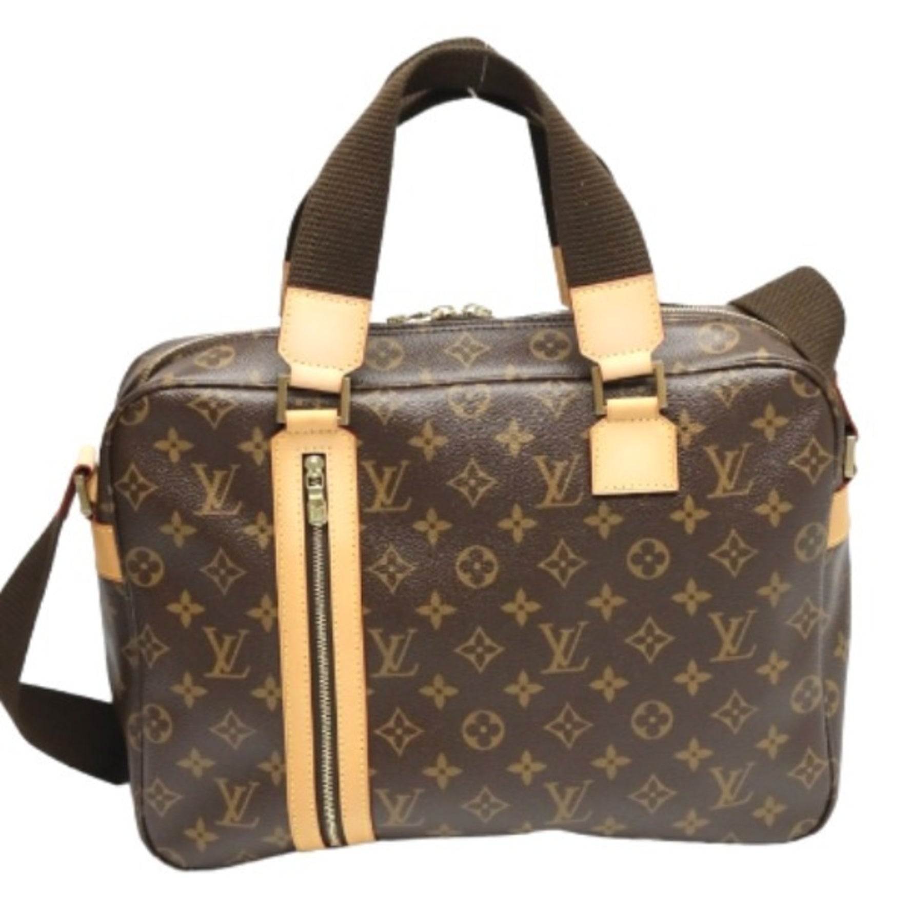 Louis Vuitton Travel Bag Monogram Sac Bosfort Brown Shoulder LV