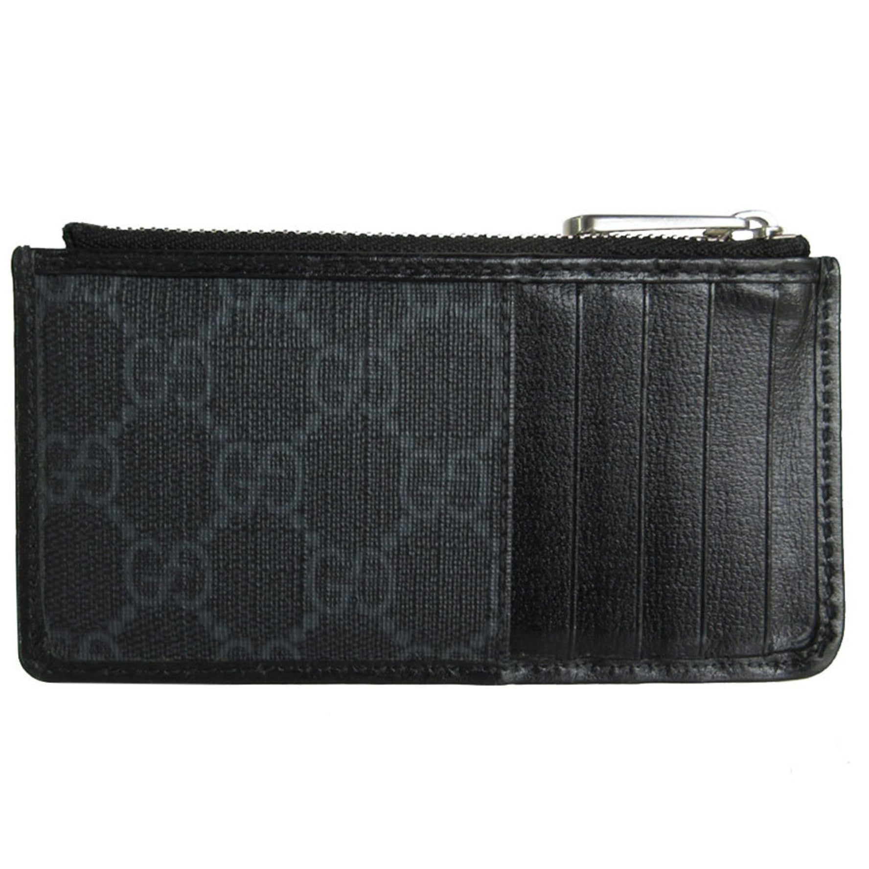 GUCCI Wallet/Coin Case/Business Card Holder/Card Case GG Supreme Leather Dark Gray Black Silver Men's s0018