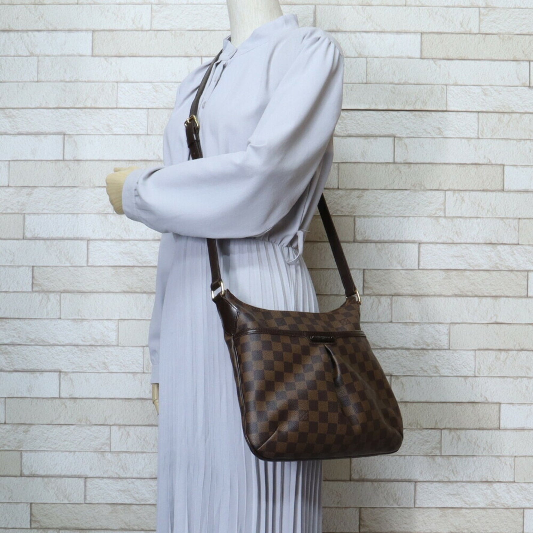 Louis Vuitton Bloomsbury PM Damier Shoulder Bag Canvas Brown