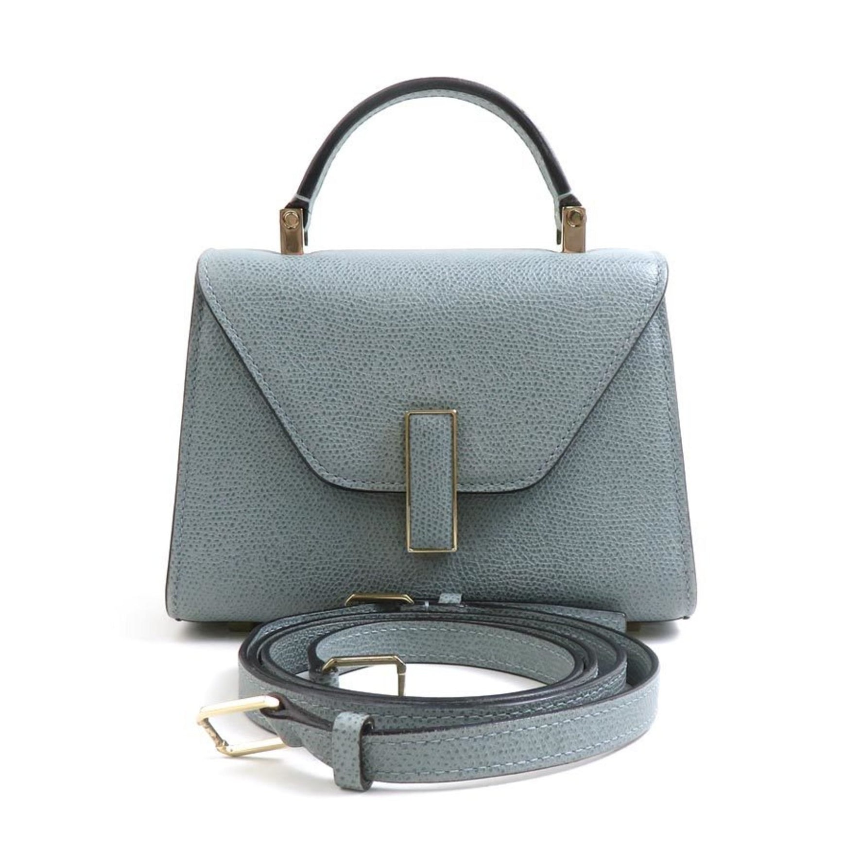 Valextra Micro Iside Shoulder Bag in Powder Leather