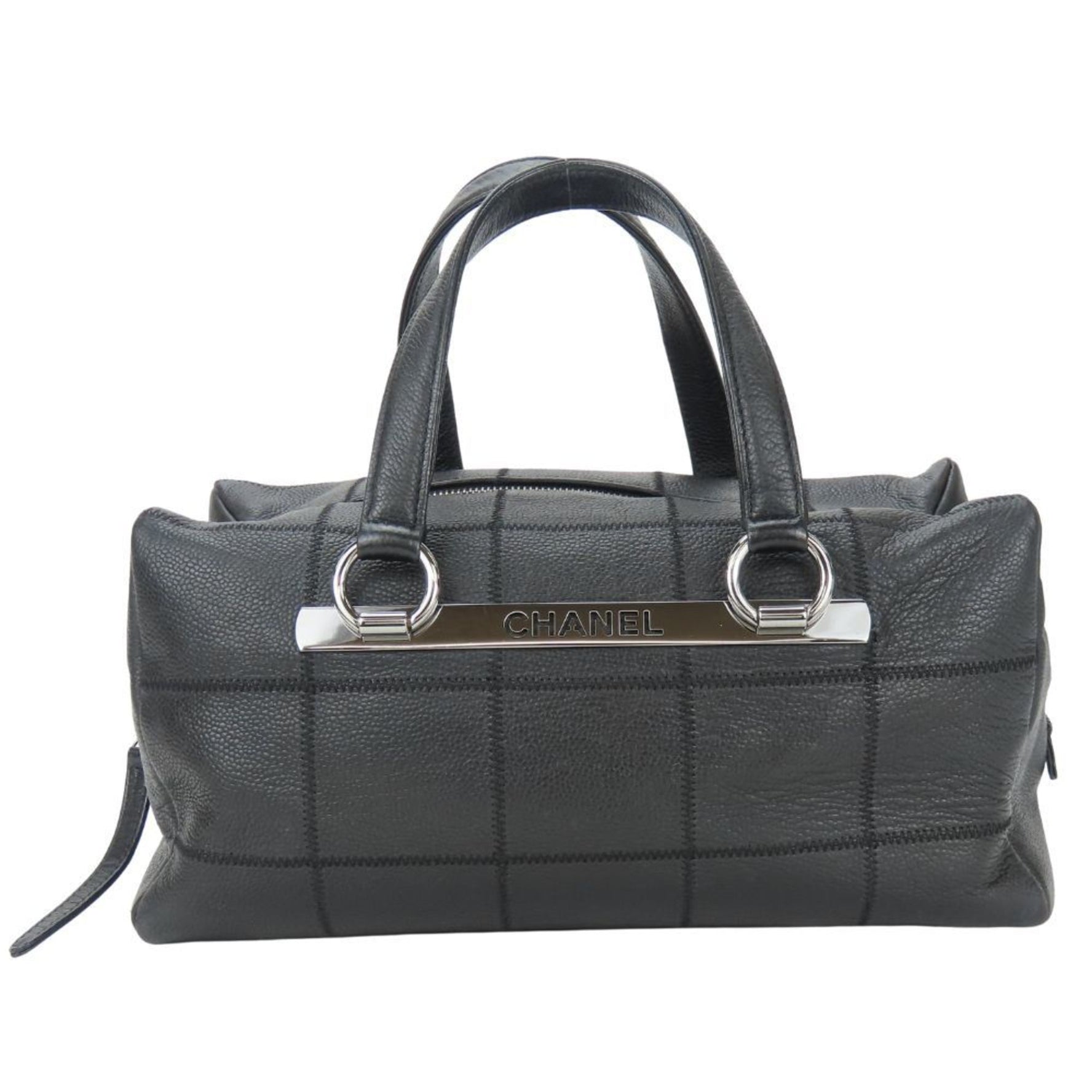 Chanel Chocobar Caviar Skin Mini Boston Bag, Size 9