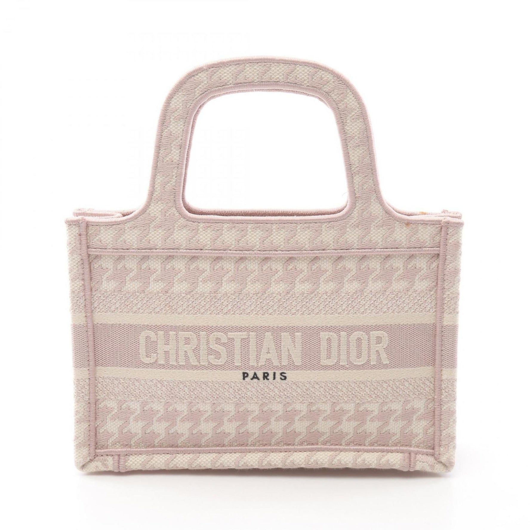 Christian Dior Dior BOOK TOTE Mini Handbag, Canvas, Pink/White