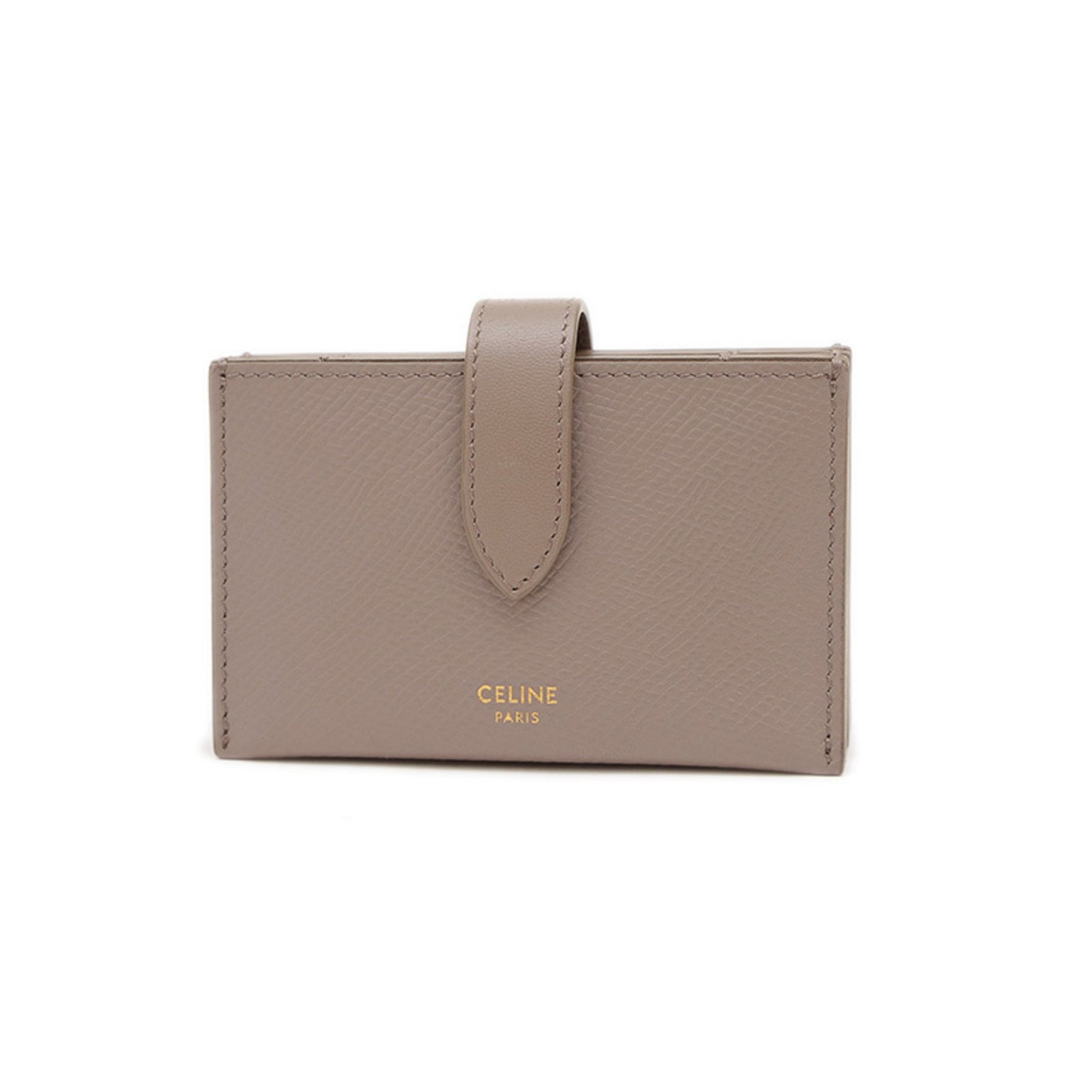 Celine Accordion Card Holder, Business Case, Grey Leather