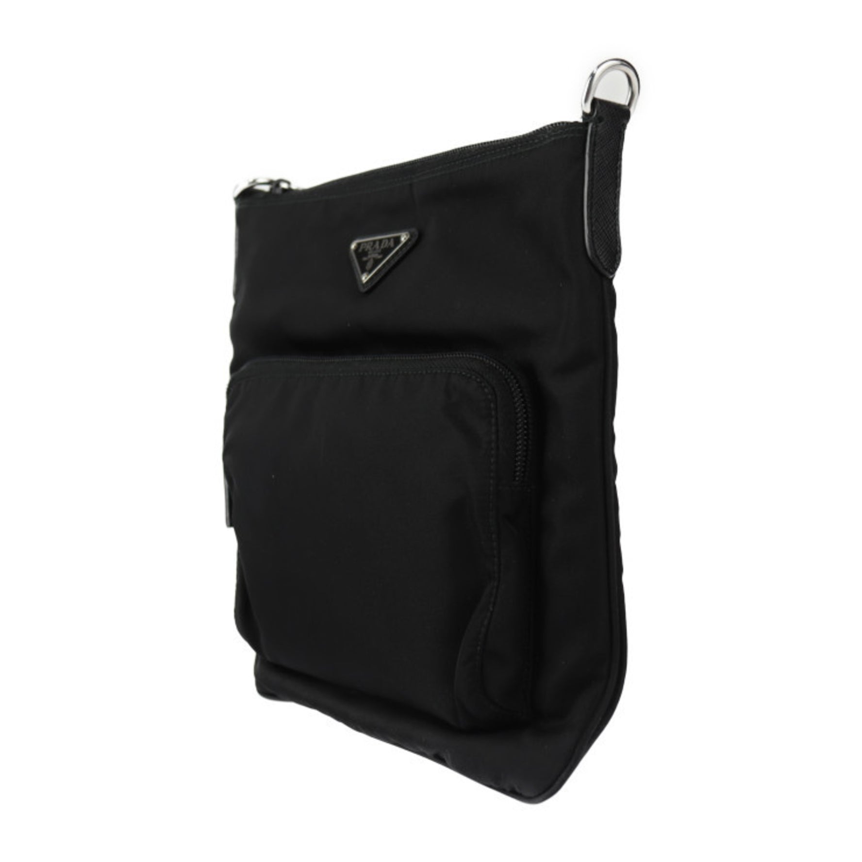 PRADA Prada Triangle Shoulder Bag 1BH716 Nylon Black Crossbody 2409053010024R1