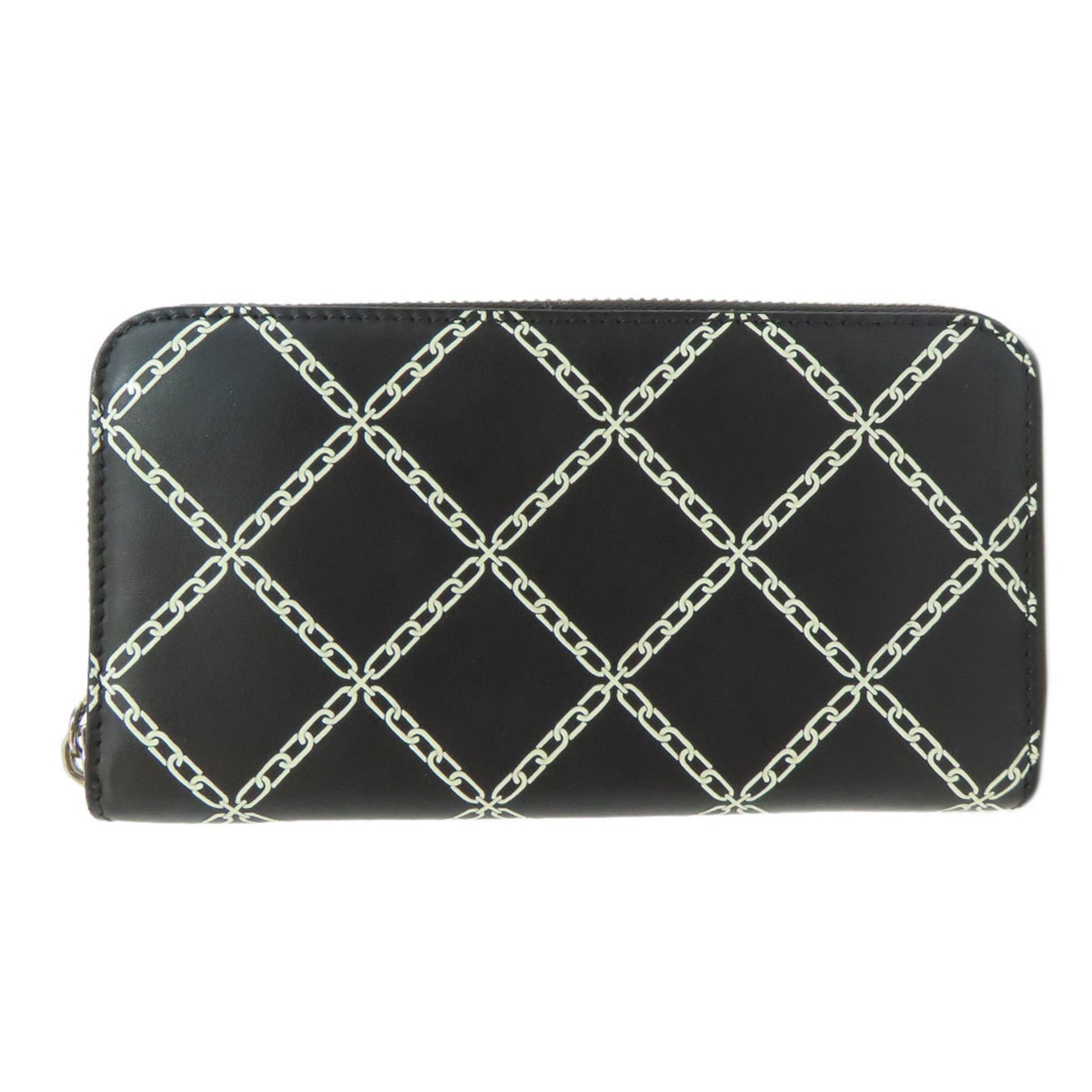 Burberry Chain Motif Long Wallet Leather Women's BURBERRY