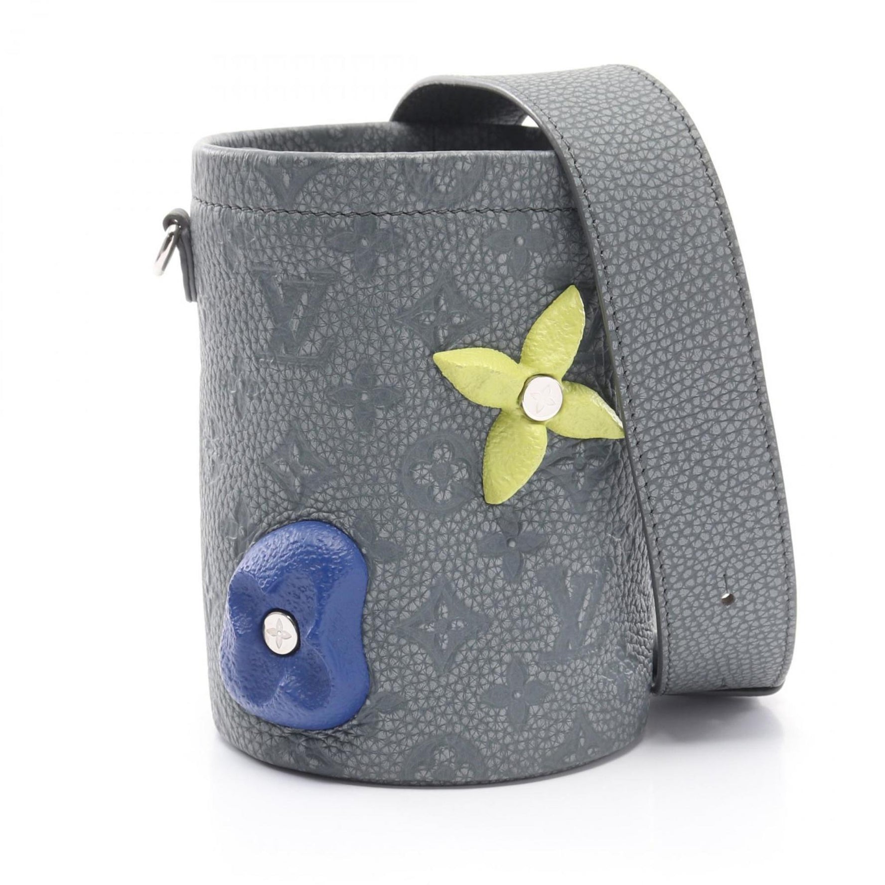 Louis Vuitton Chalk Pouch Shoulder Bag Leather Taurillon Climbing Gray Multicolor Granite