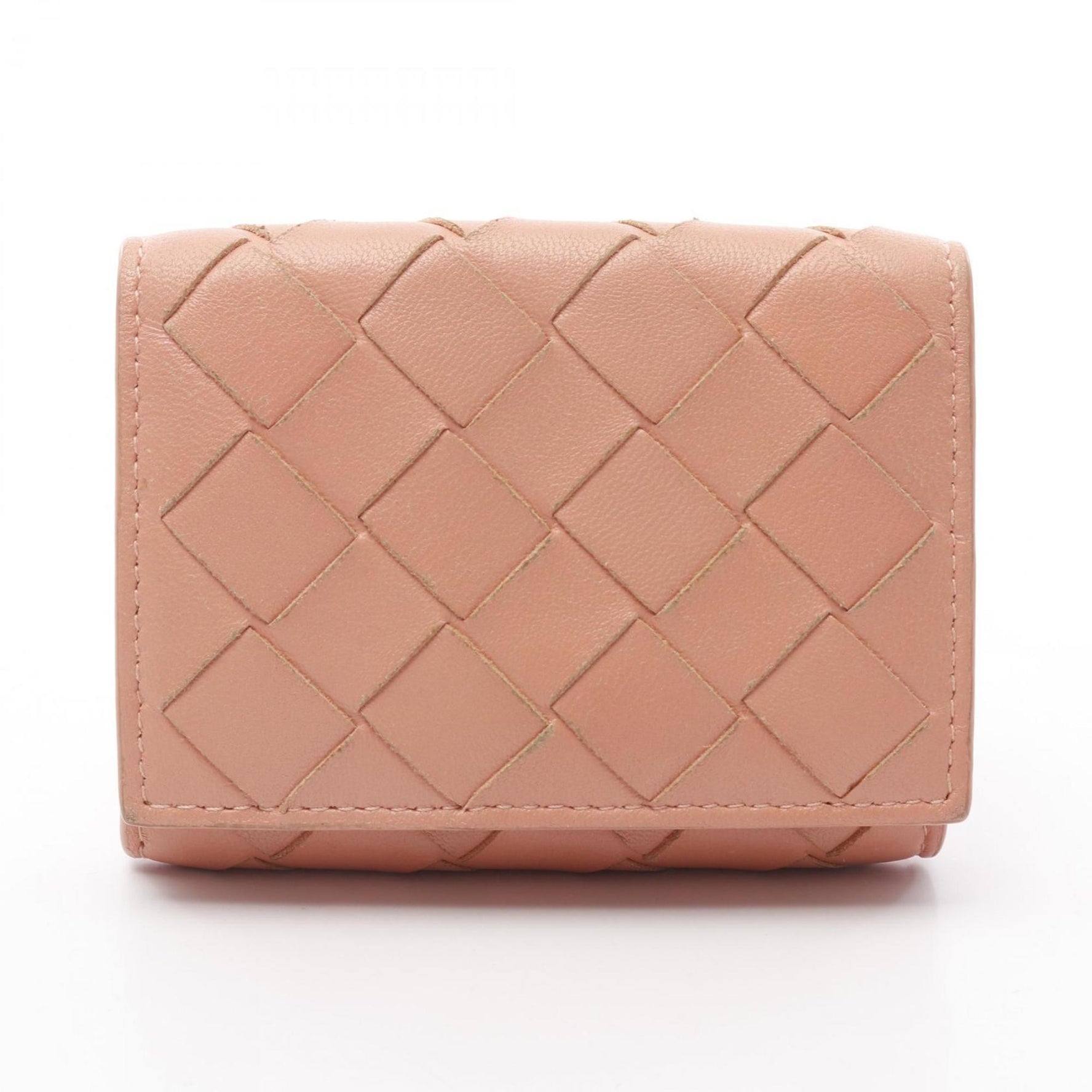 BOTTEGA VENETA Intrecciato Tri-fold Wallet Leather