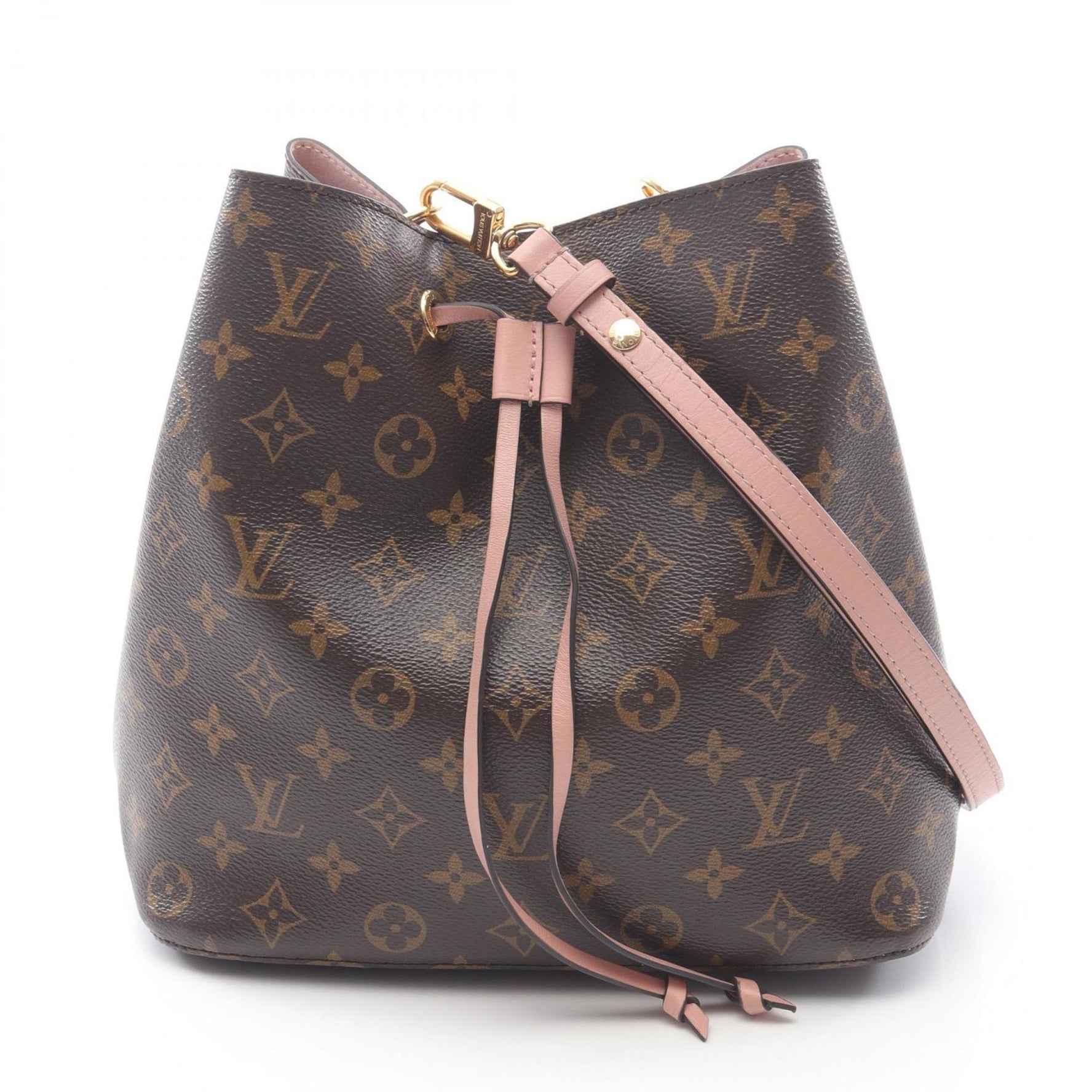 Louis Vuitton NeoNoe Shoulder Bag, Coated Canvas and Leather, Monogram, Brown Pink