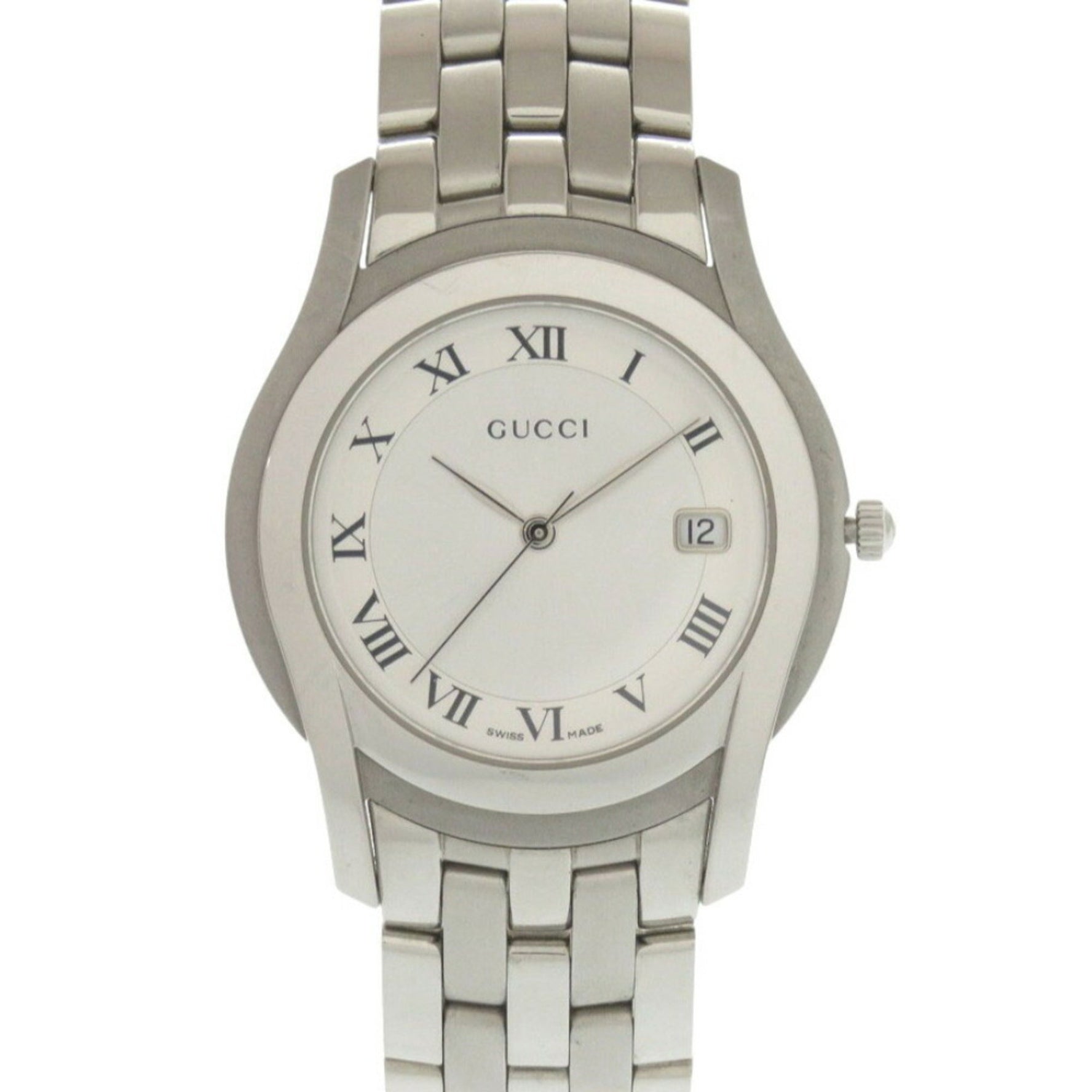 Gucci G-Class Date 5500M SS Silver Quartz Watch 0033GUCCI