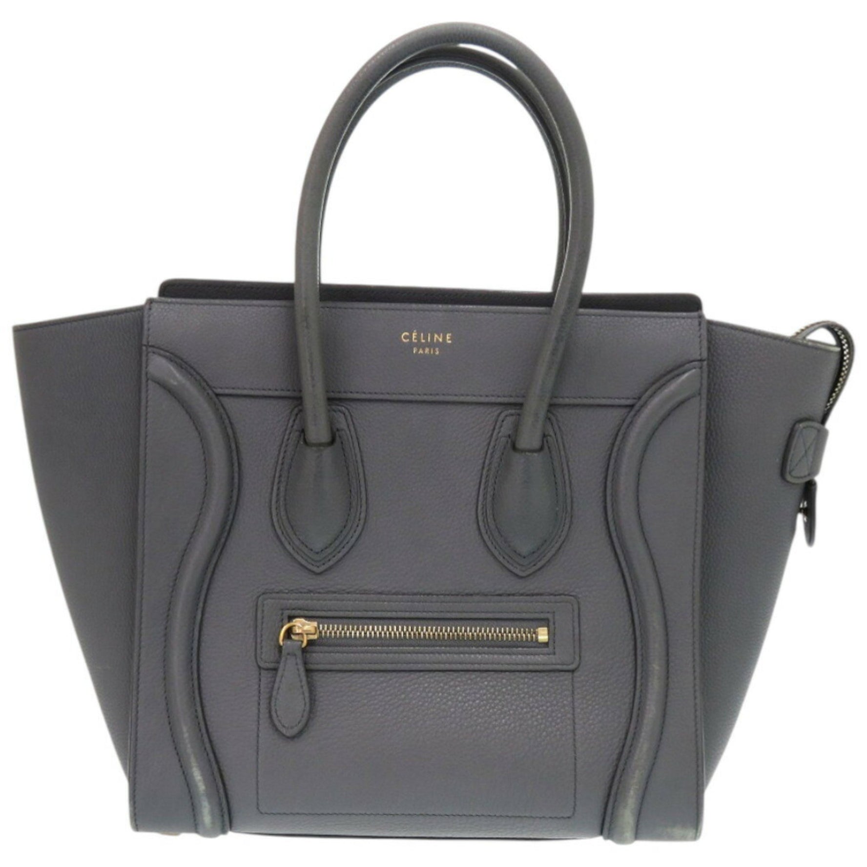Celine Luggage Micro Shopper Leather Handbag