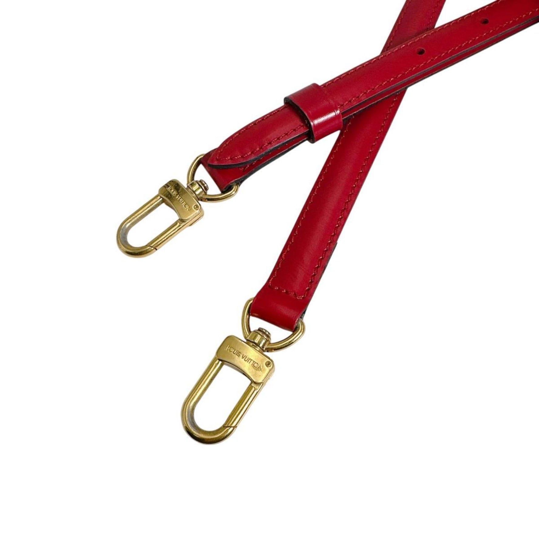 Louis Vuitton Adjustable Shoulder Strap for Epi Leather Bags, Calfskin, Red