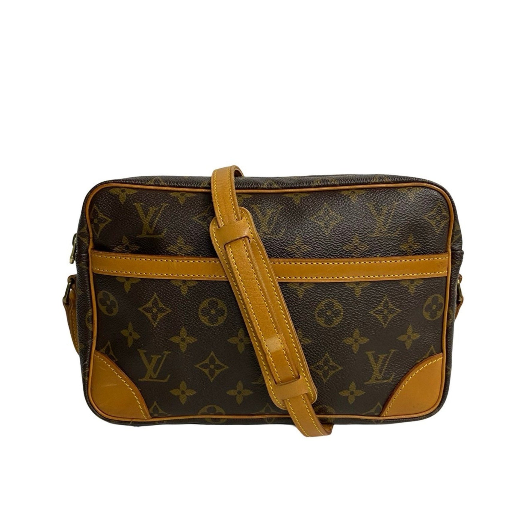 Louis Vuitton Trocadero Monogram Leather Shoulder Bag/Pochette in Brown